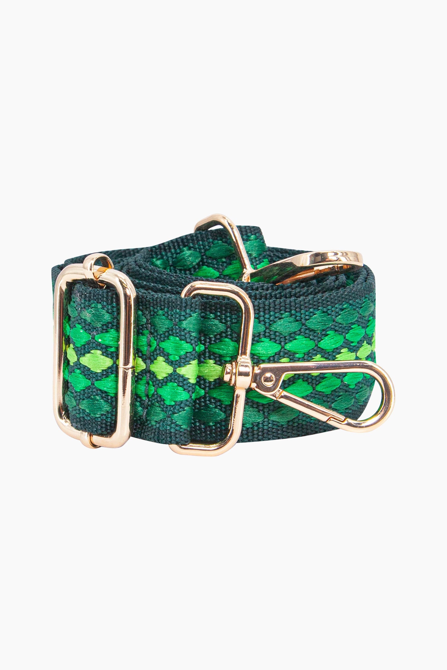 Green Spotted Woven Wide Bag Strap, Image 3 of 4