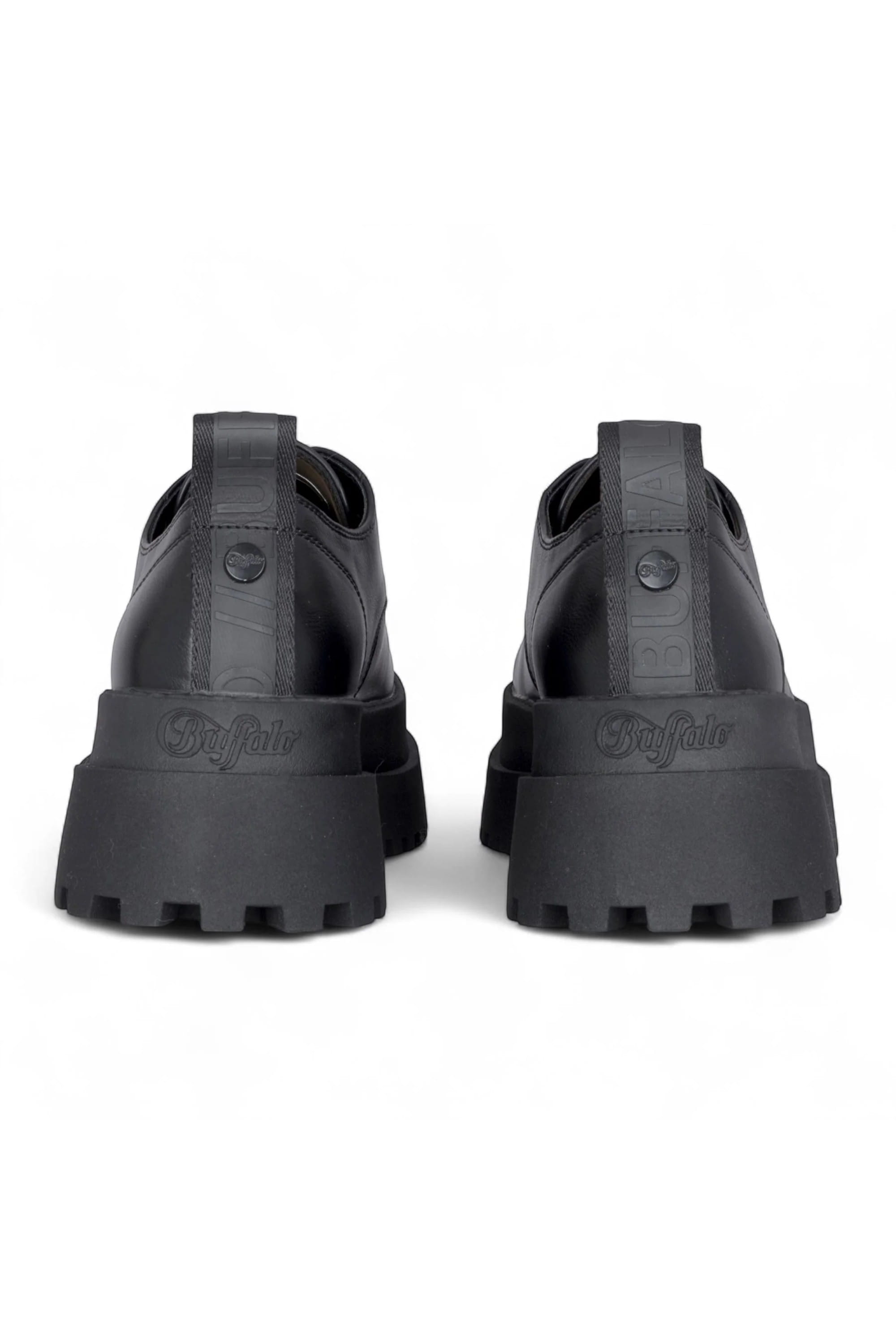 Black Womens Chunky Lace-Up Derby Shoes Pluto, Image 5 of 6