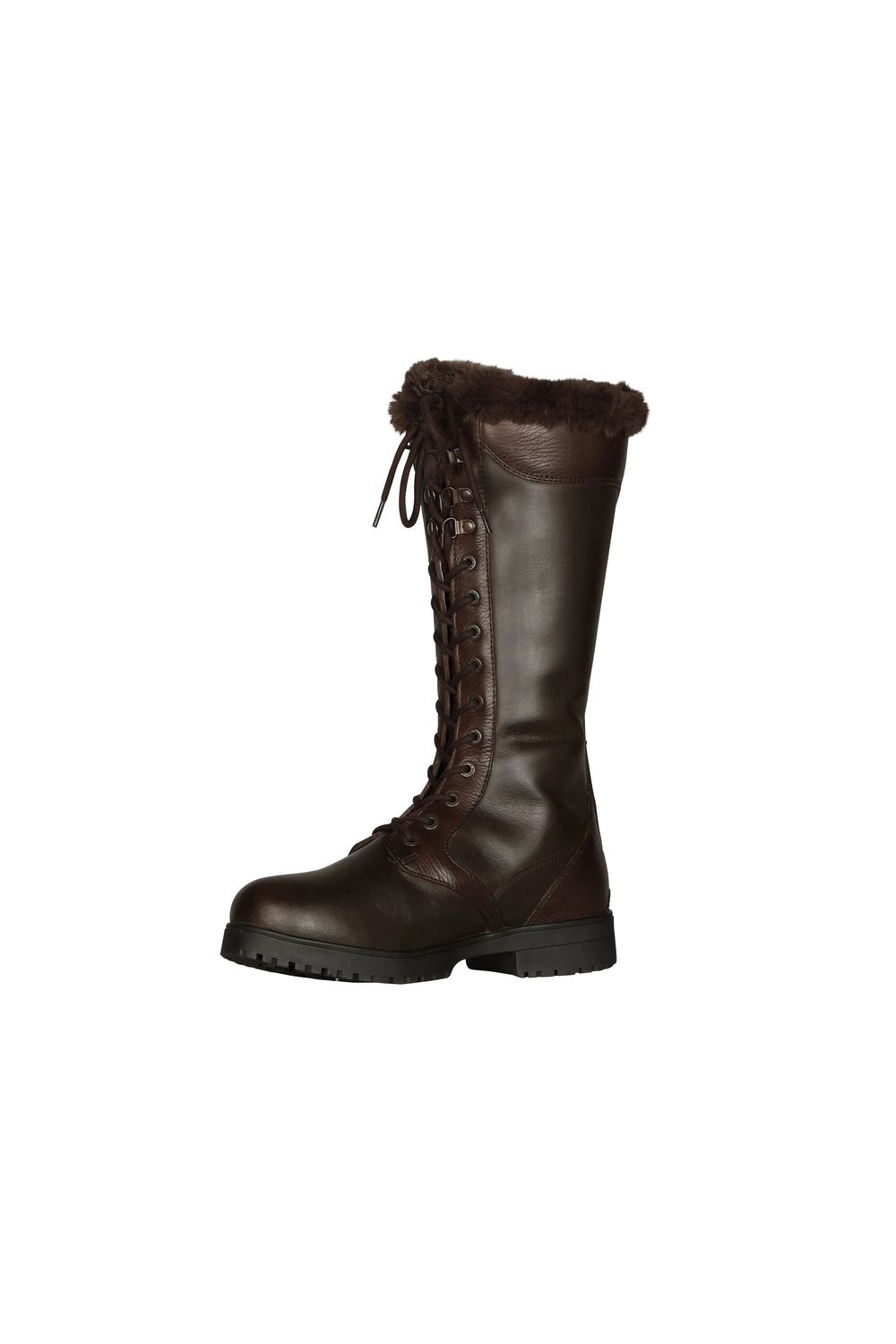 Brown Nola Lace Leather Country Boots, Image 4 of 4