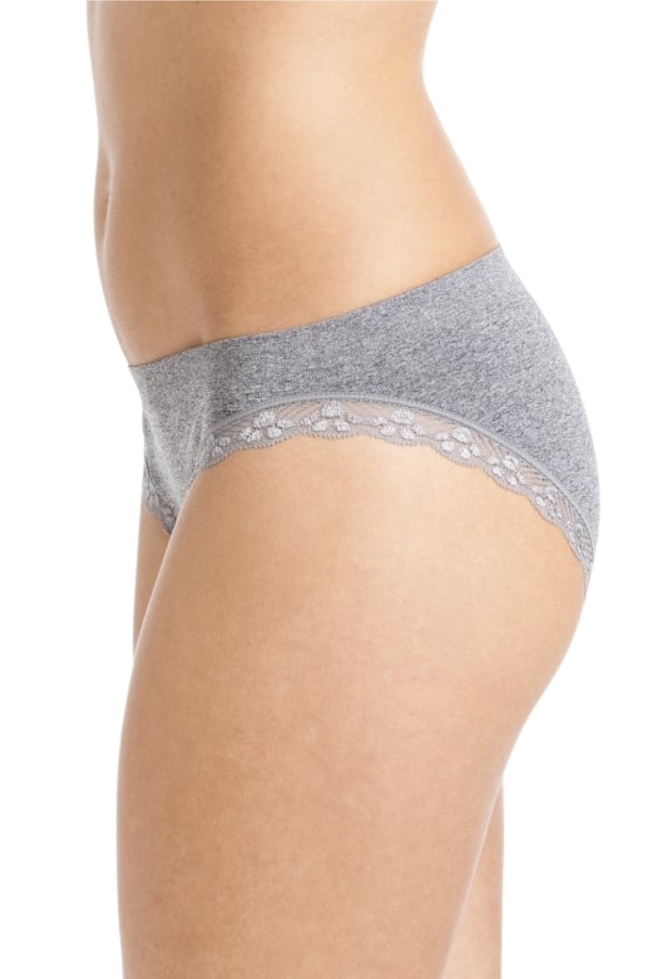 Grey Grey 2 Pack Seamless Soft Midi Briefs, Image 2 of 4