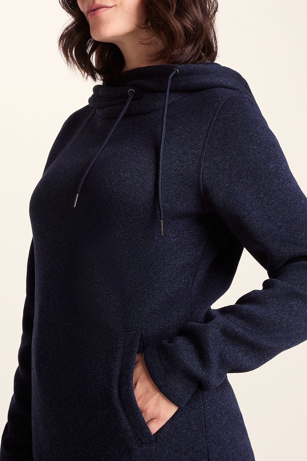 Navy Blue Acer Oversized Supersoft Fleece Hoody, Image 5 of 6