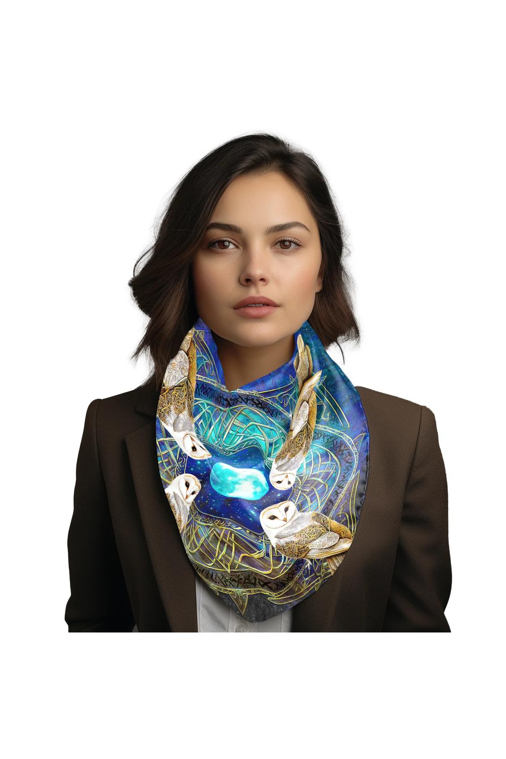 Multi The Silk Heritage Collection - Owls Large Square Scarf, Image 1 of 3