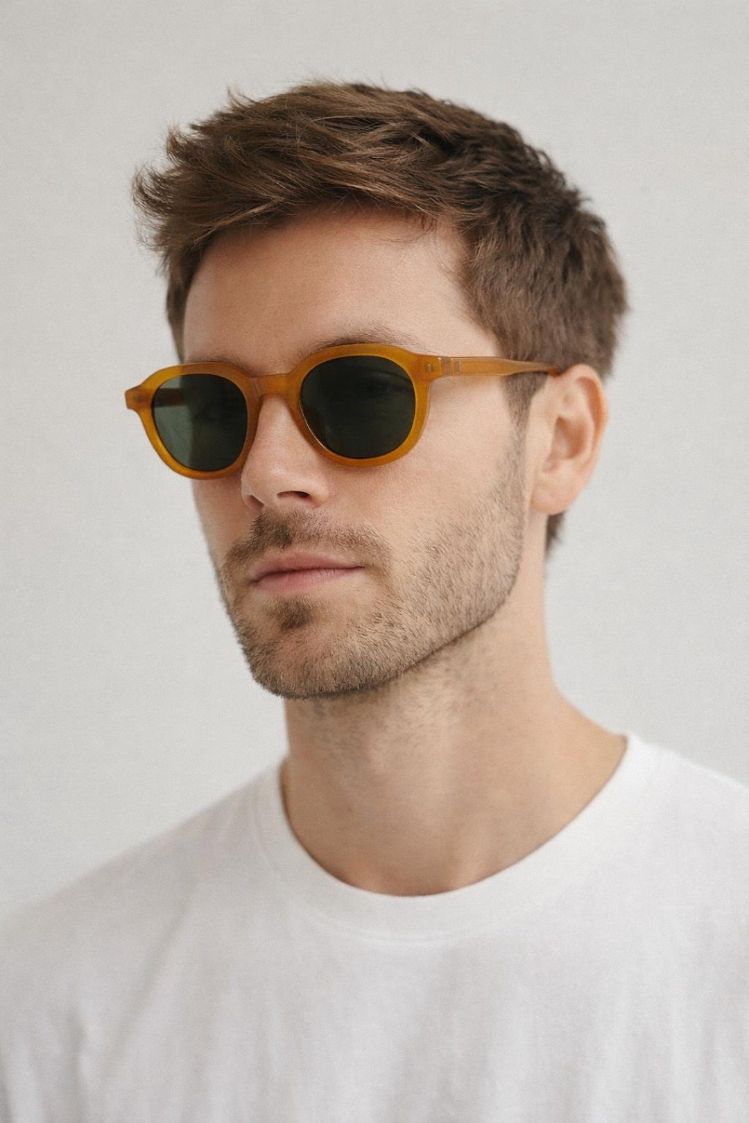 Bold Preppy Sunglasses In Brown, Image 1 of 1