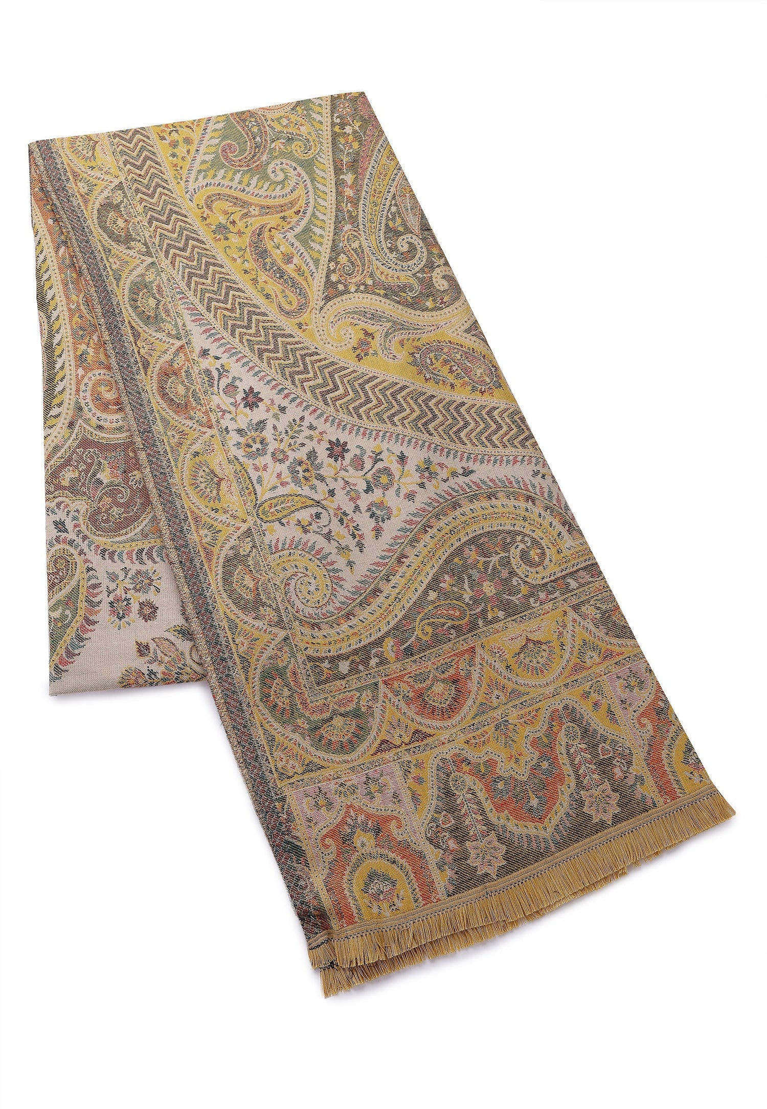 Multi Kashmiri Jamawar Scarf