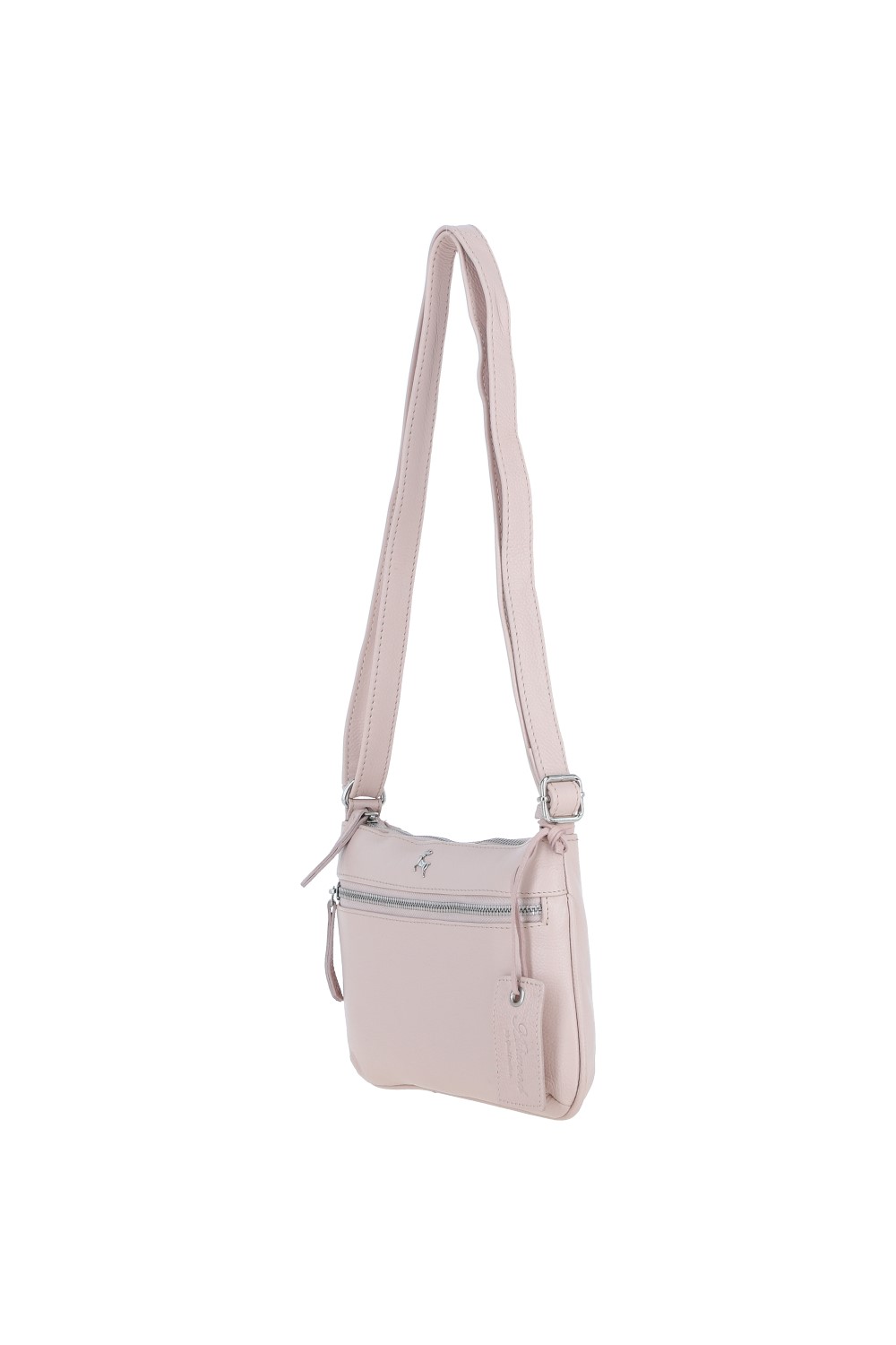 Light Pink 'Swansea' Real Leather Crossbody Bag, Image 3 of 5