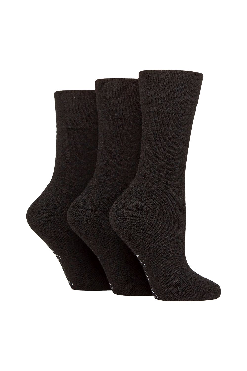 Black 3 Pack Wool Boot Socks Warm Cushioned Socks, Image 1 of 3
