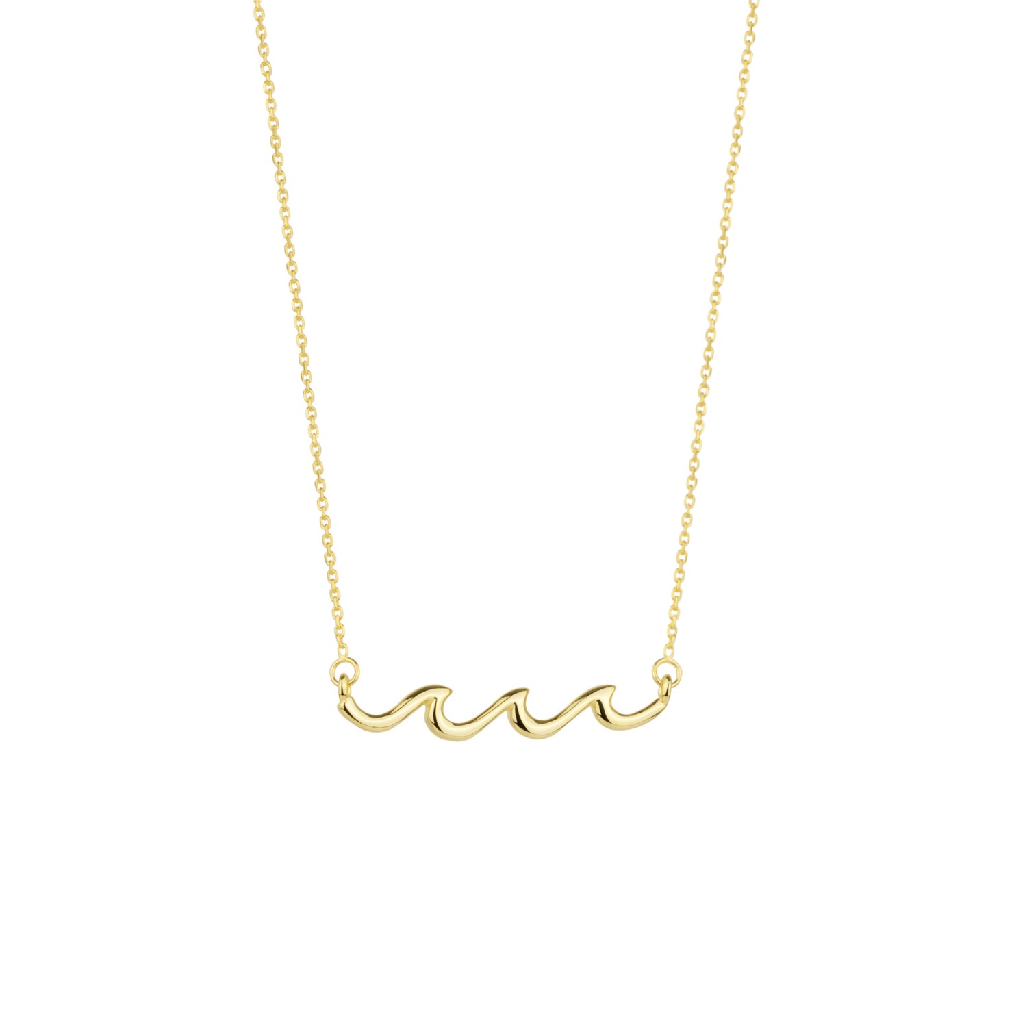 Gold Spero Gold Sterling Silver Wave Necklace, Image 1 of 1