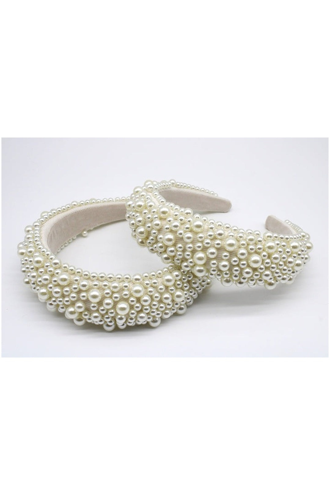Ivory Ivory Mix Pearl Embellished Headband, Image 1 of 2