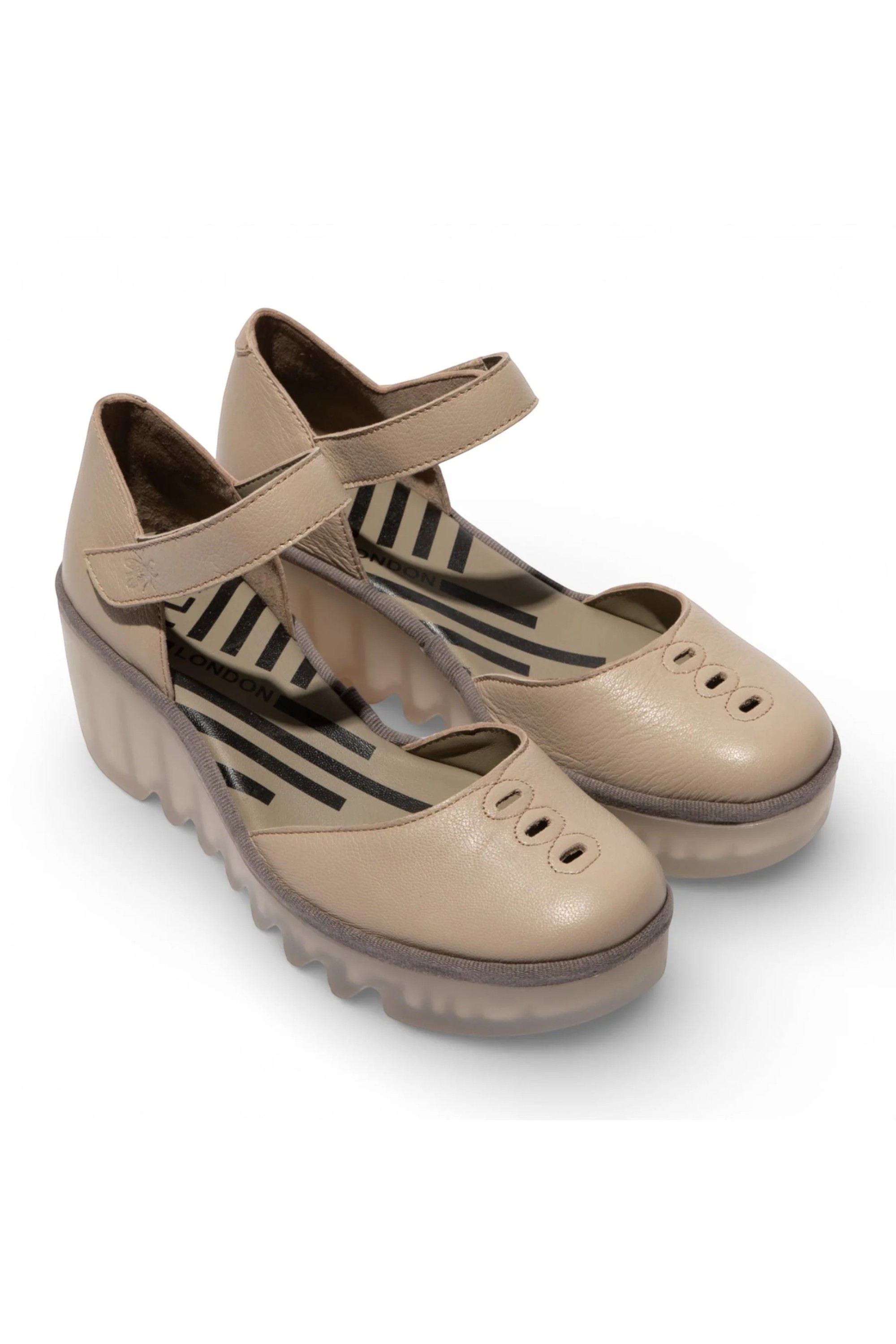 Grey Womens Durable Wedge Sandals-BISO305FLY, Image 5 of 5