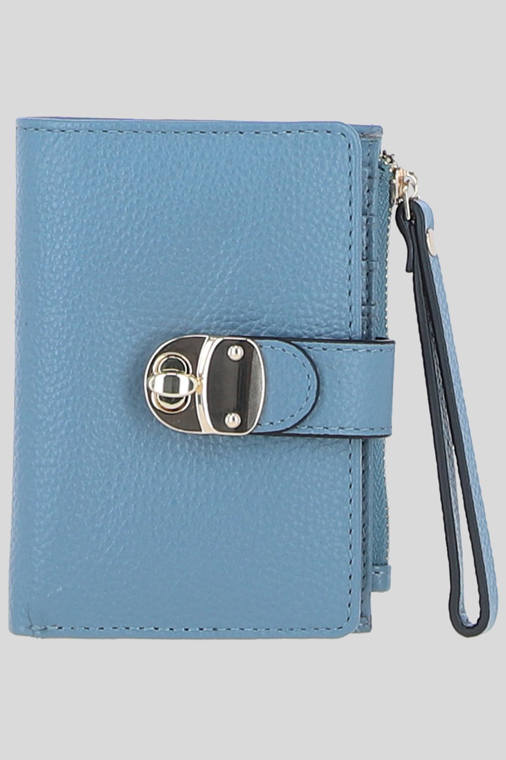 Blue 'Amarella' Real Leather Purse, Image 1 of 4