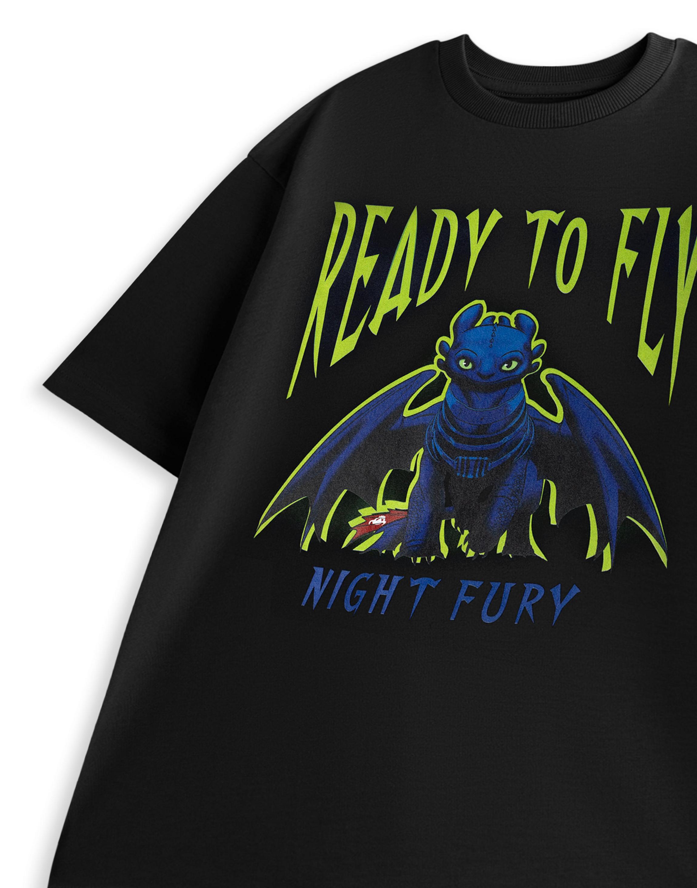 Black How to Train Your Dragon Night Fury T-Shirt, Image 5 of 6