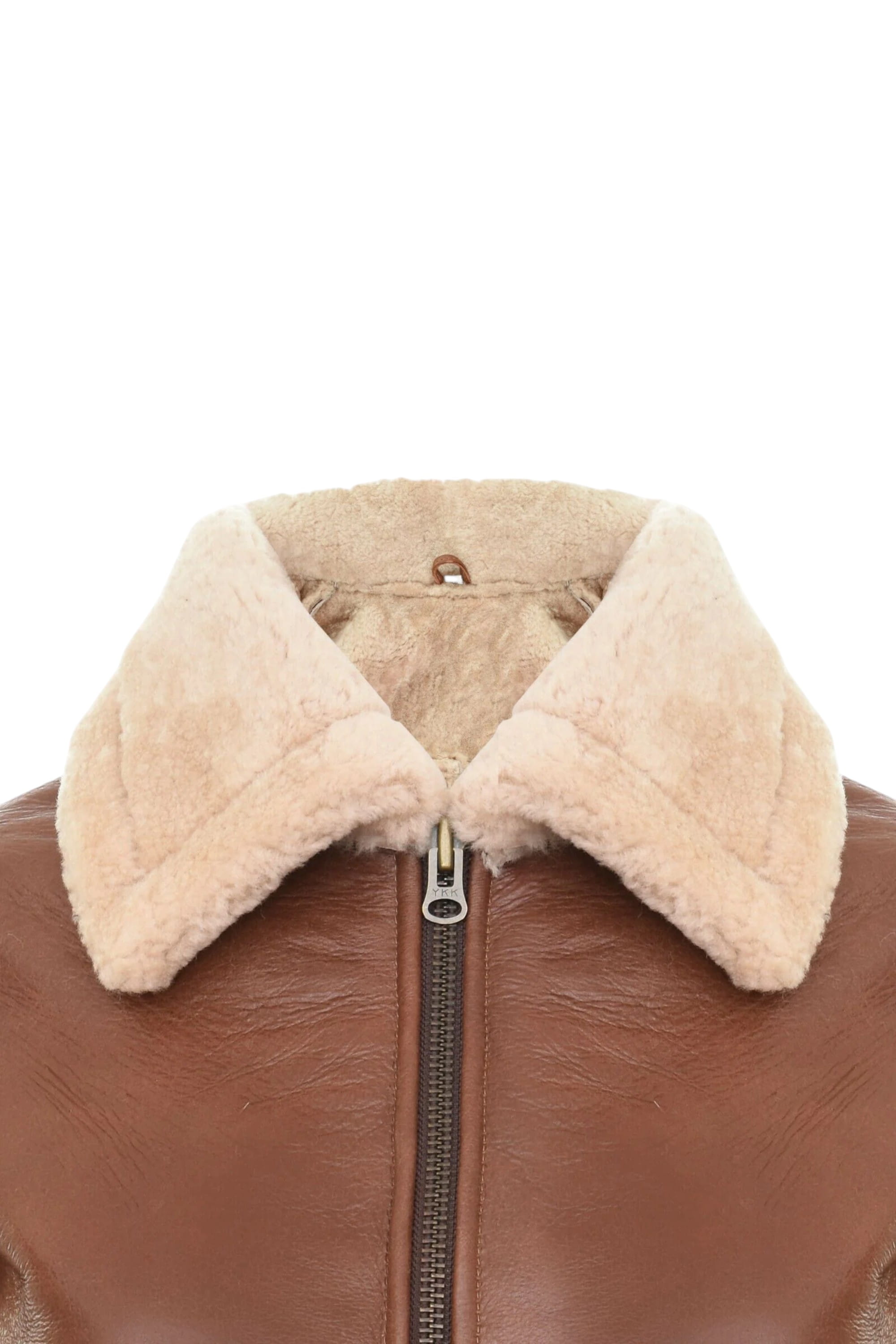 Brown Womens B3 Sheepskin Flying Jacket-Kano, Image 4 of 5