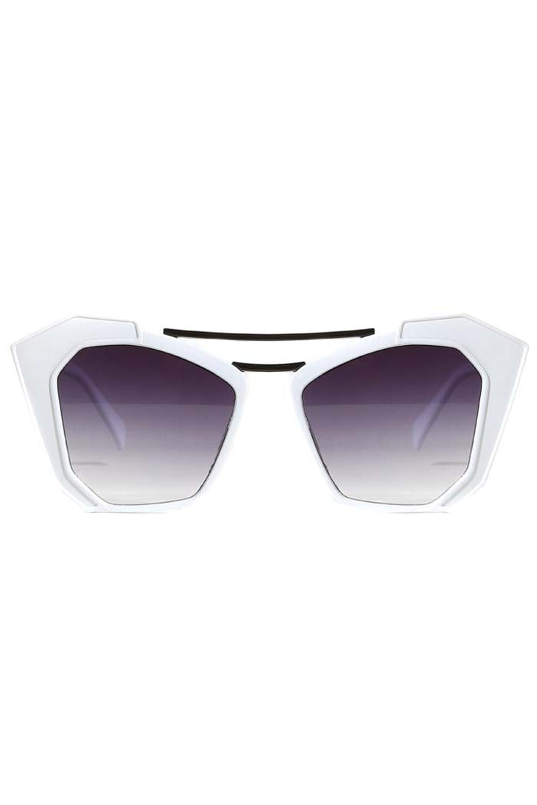 White Angular Sunglasses, Image 1 of 4
