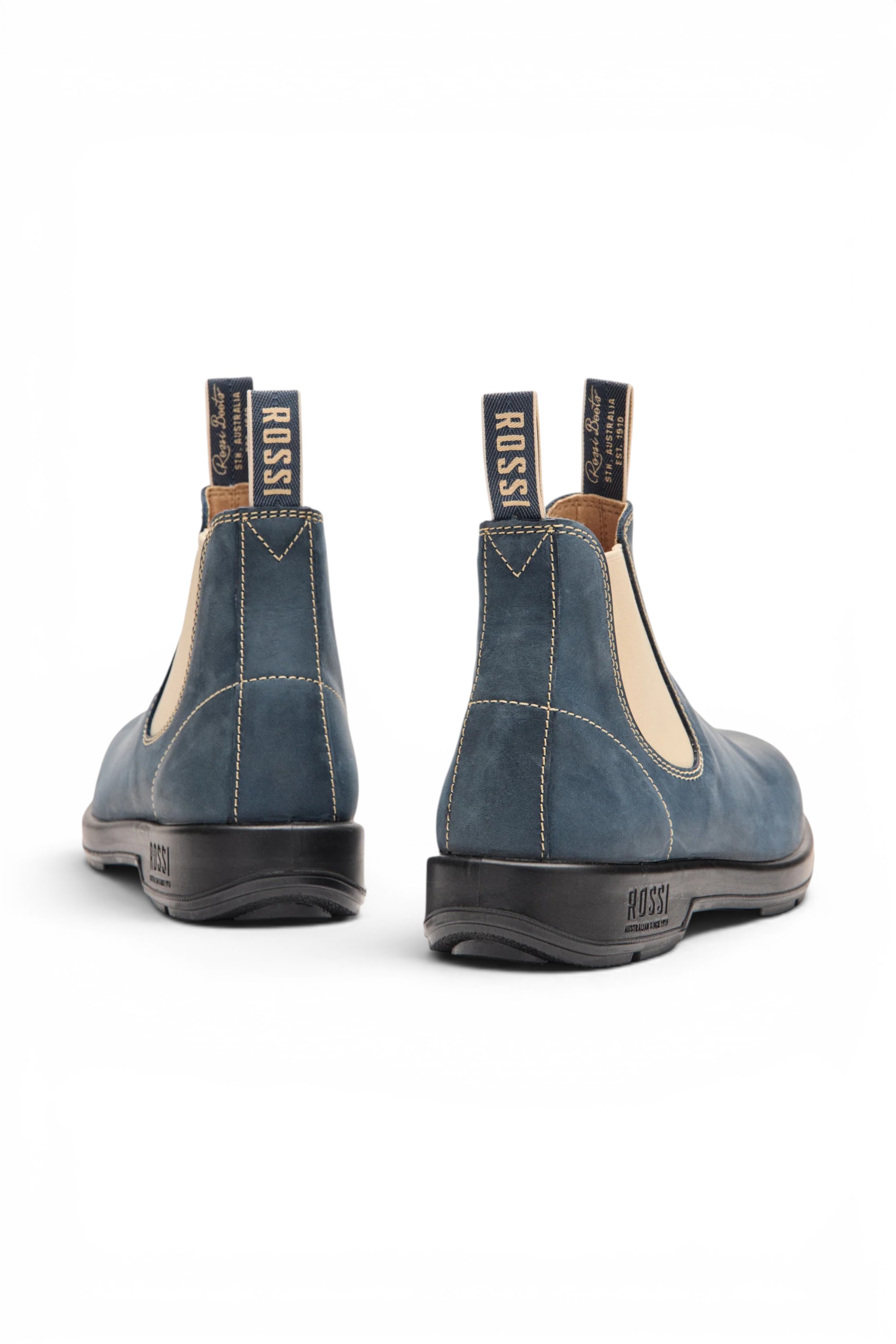 Blue Leather Outdoor Chelsea Boots-Spinifex, Image 5 of 6