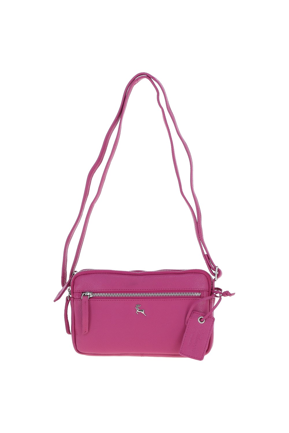 Raspberry 'Sterling' Real Leather Crossbody Bag, Image 2 of 4