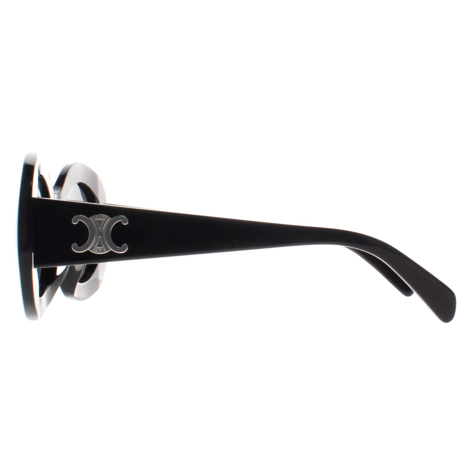Black Oval Shiny Black Smoke Grey Triomphe CL40292U, Image 3 of 4