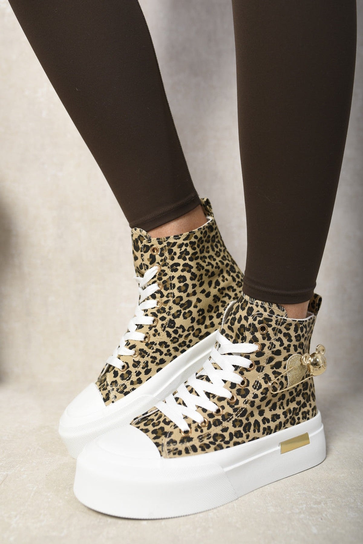 High Rocks Trainers Dana High Top Lace Up Platform Ankle Trainers With Decorative Detail