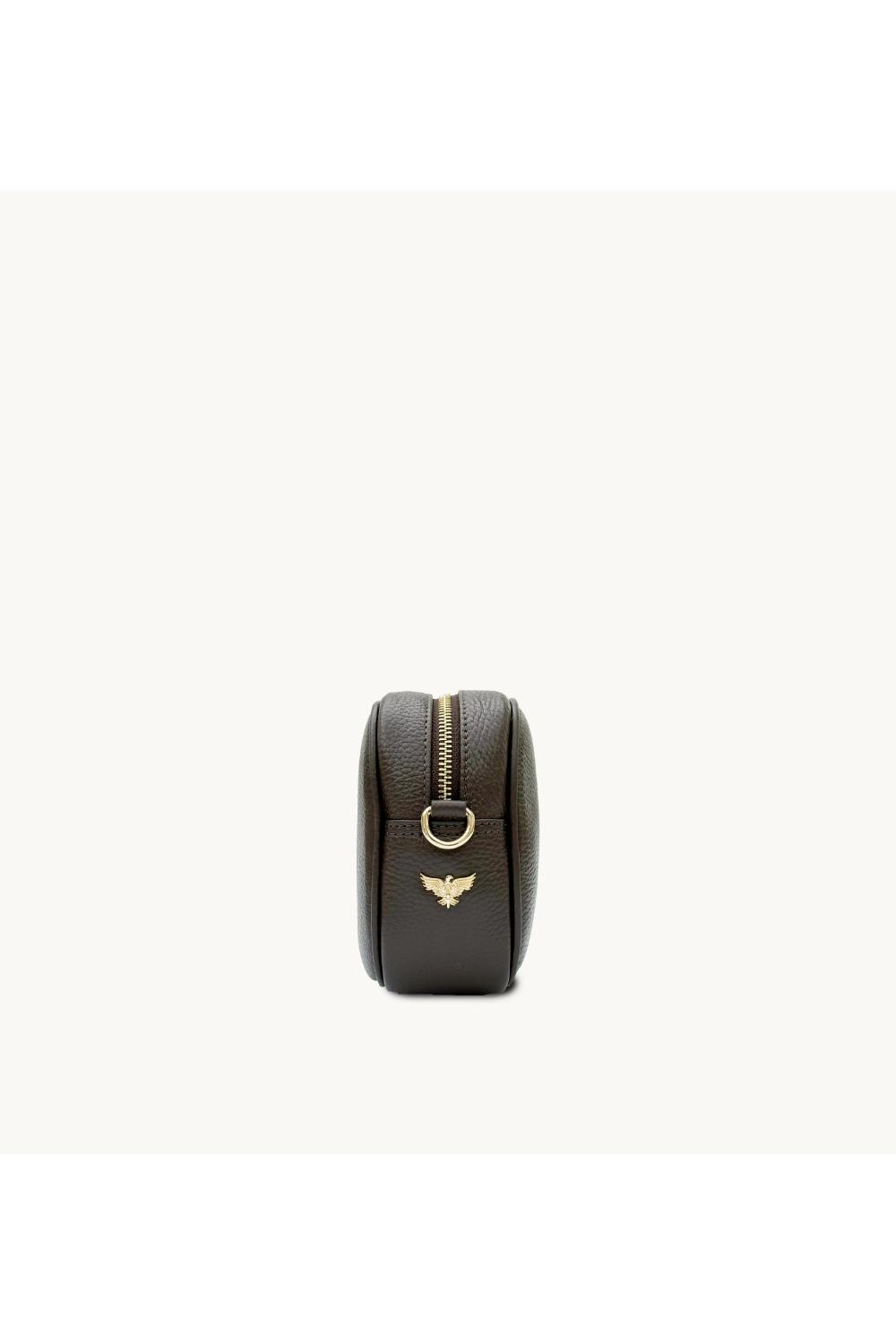 Brown The Tassel Chocolate Leather Crossbody Bag, Image 3 of 5