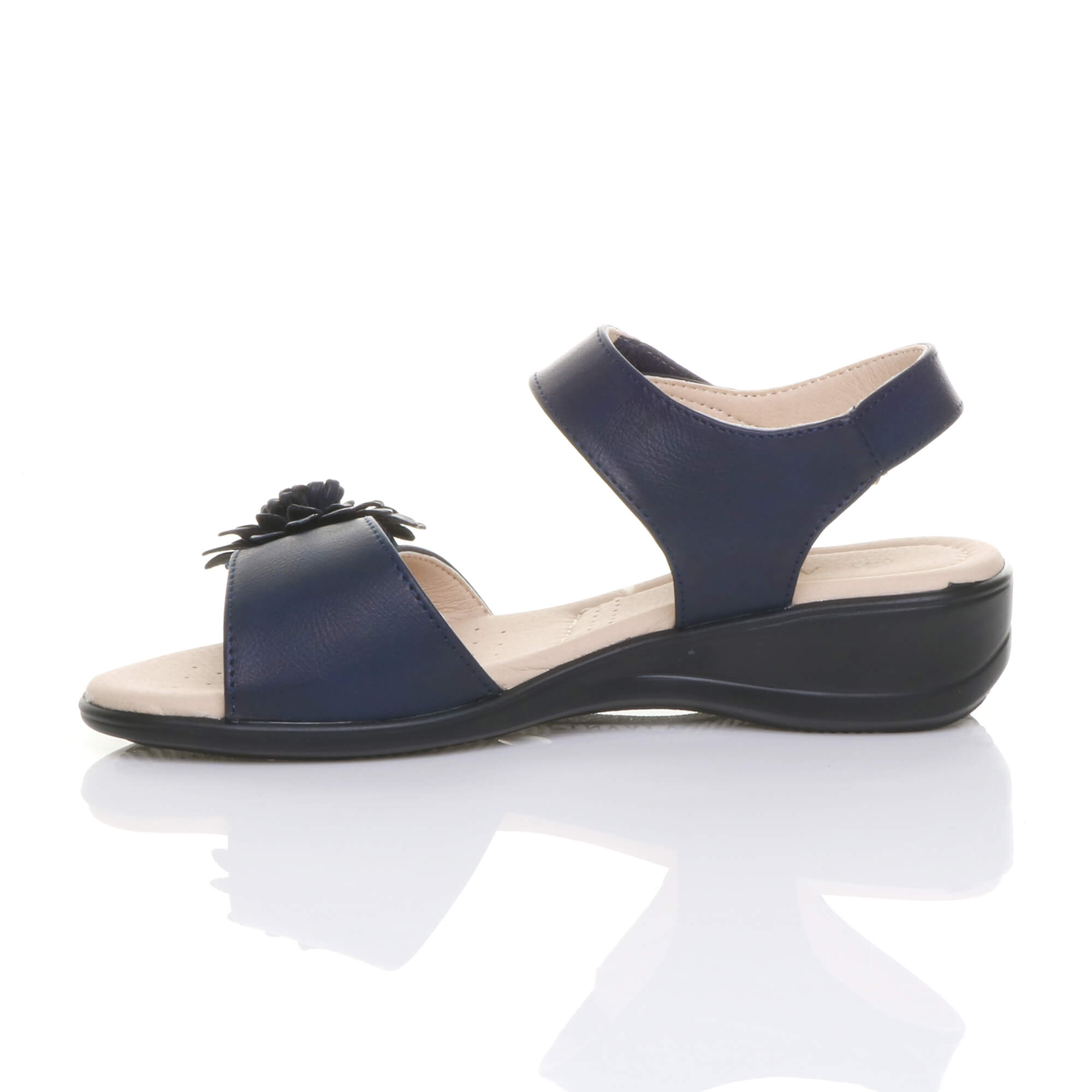 Navy Blue AJVANI Navy Blue Comfort Touch Close Sandals, Image 3 of 6