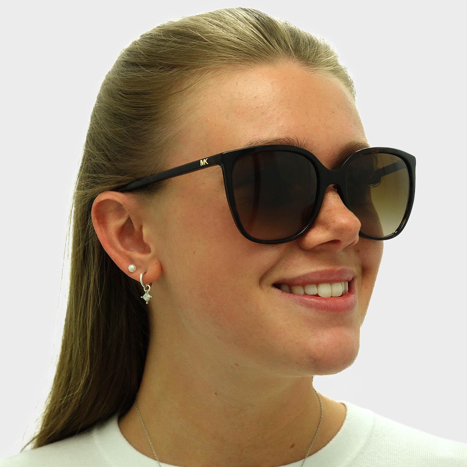 Brown Michael Kors Brown Square Dark Tortoise Brown Gradient Sunglasses, Image 5 of 6