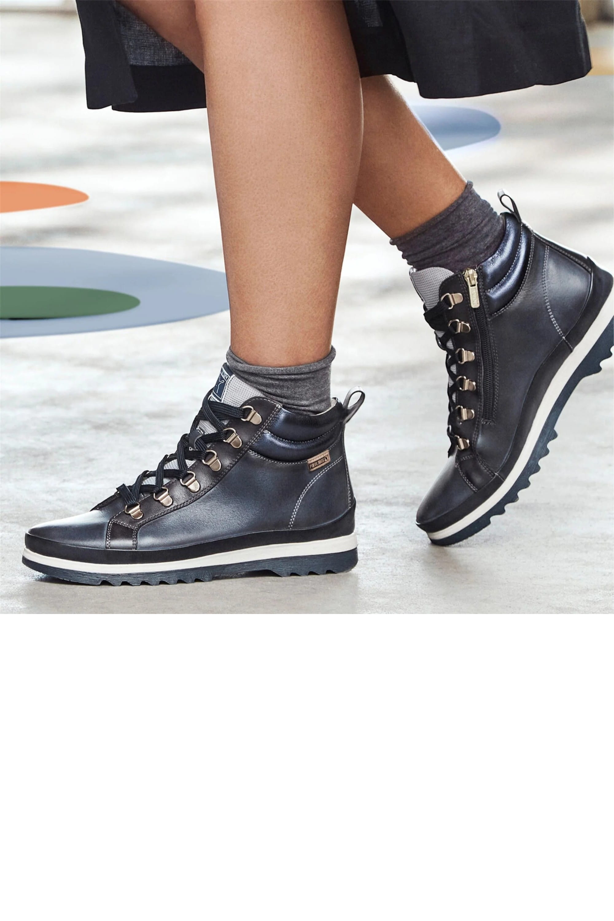 Blue Women’s Ankle Trainers Boots-W3W-8564, Image 6 of 8