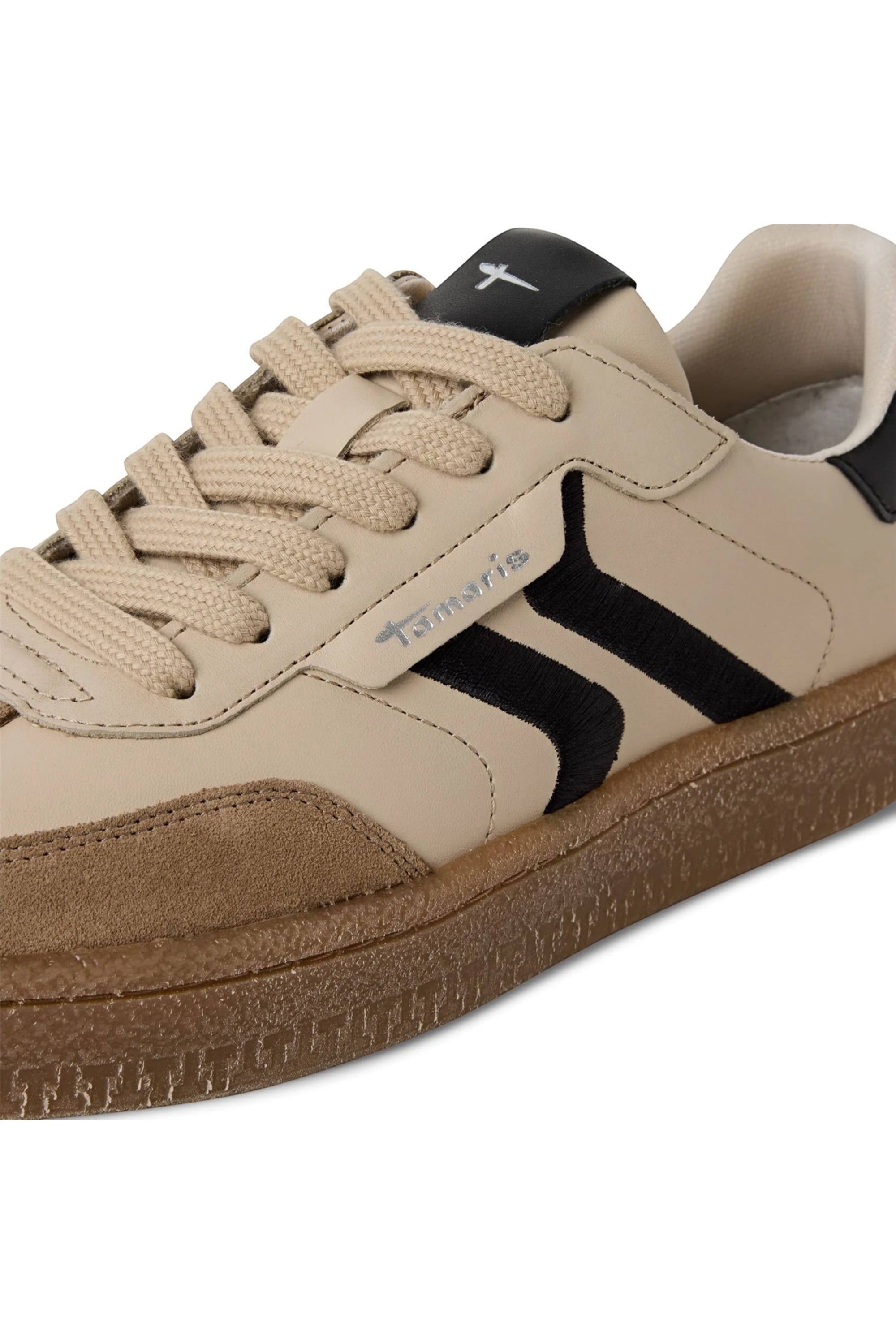 Beige Tamaris Beige Tamaris Womens Beige Brown Suede Sneaker, Image 7 of 7