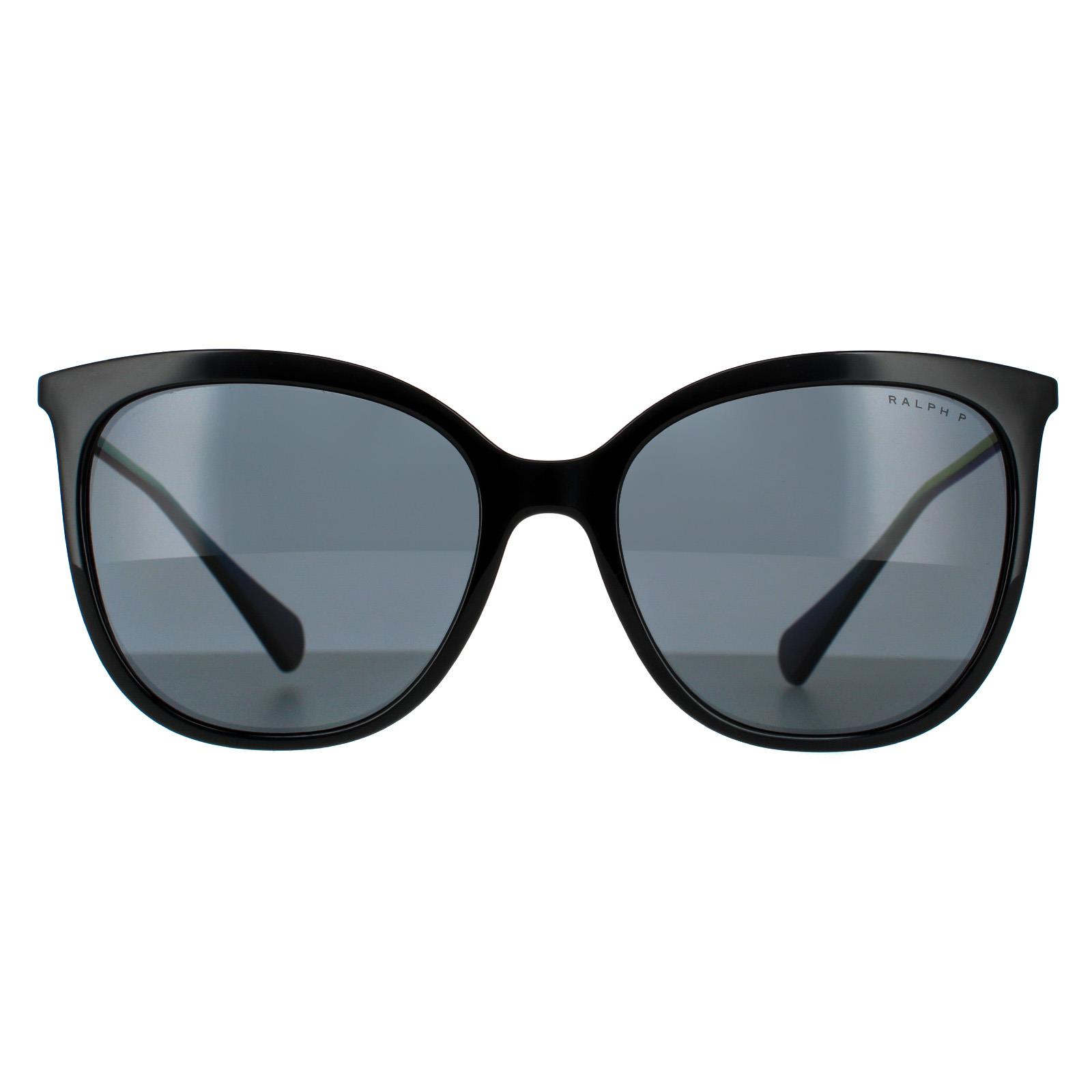 Black Butterfly Shiny Black Dark Grey Polarized RA5248 Sunglasses, Image 1 of 6