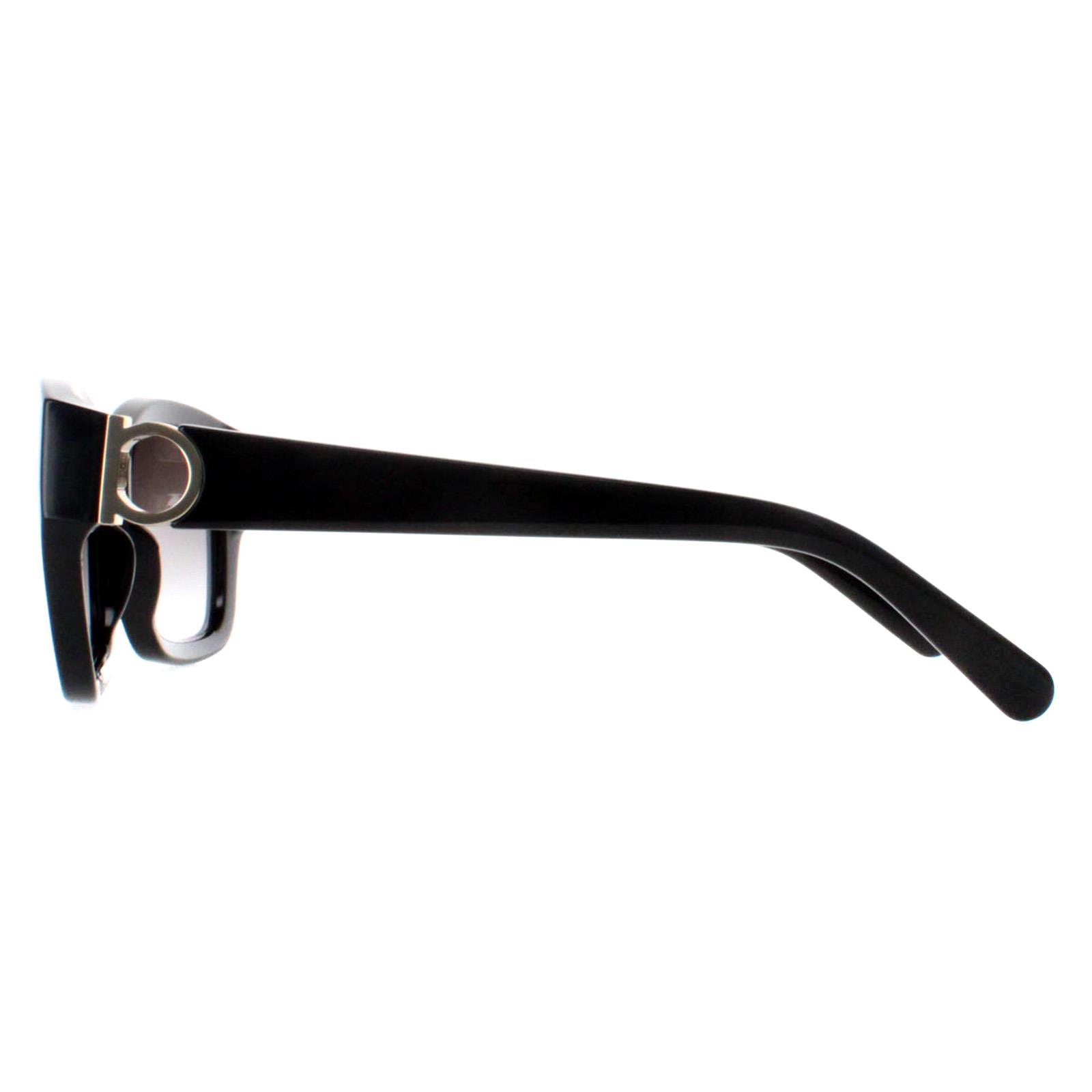 Black Salvatore Ferragamo Black Rectangle Black Grey Gradient SF1012S, Image 3 of 4