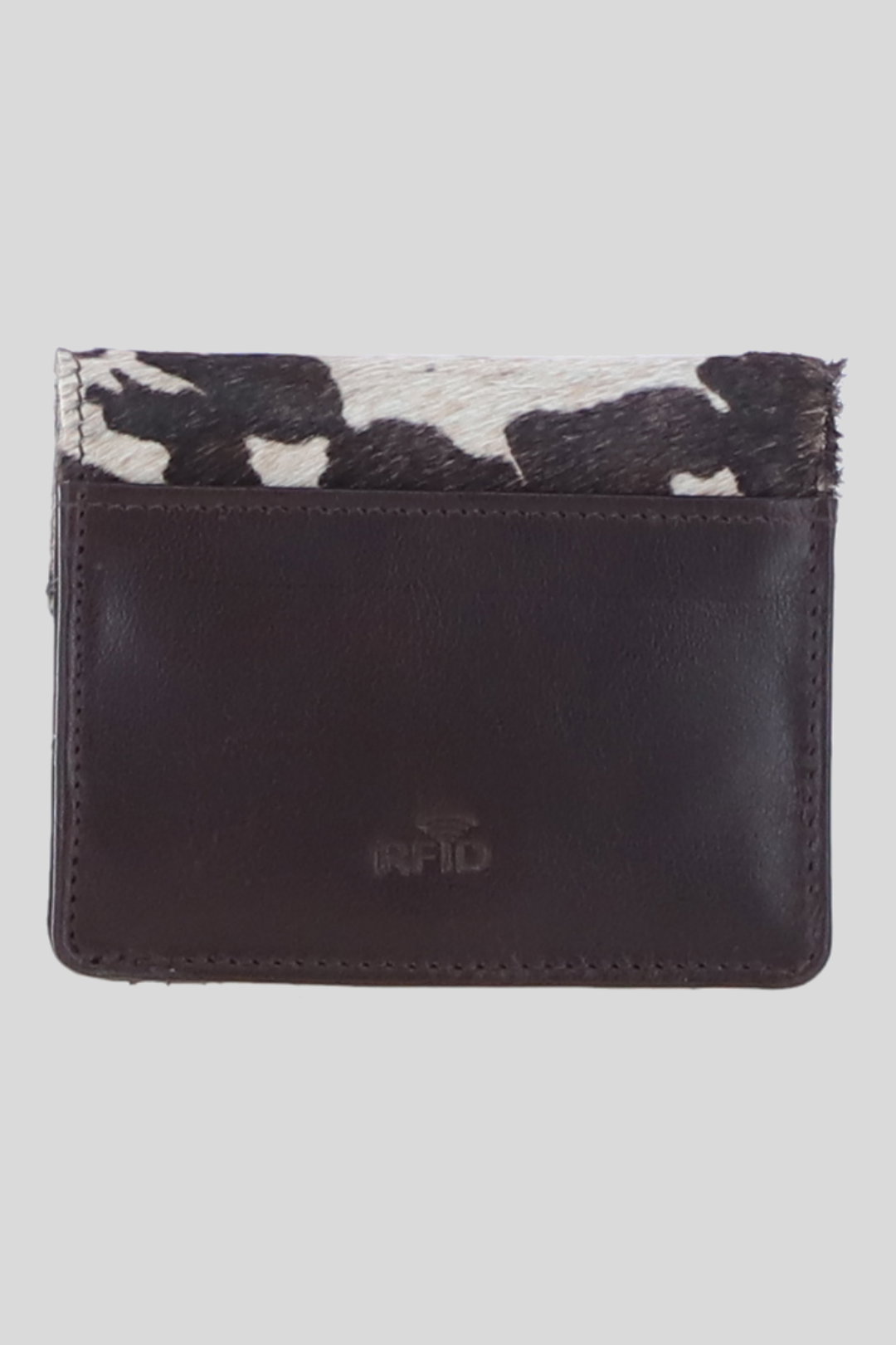 Brown Hair-On Hide Accent RFID Protected Real Leather Purse, Image 3 of 3