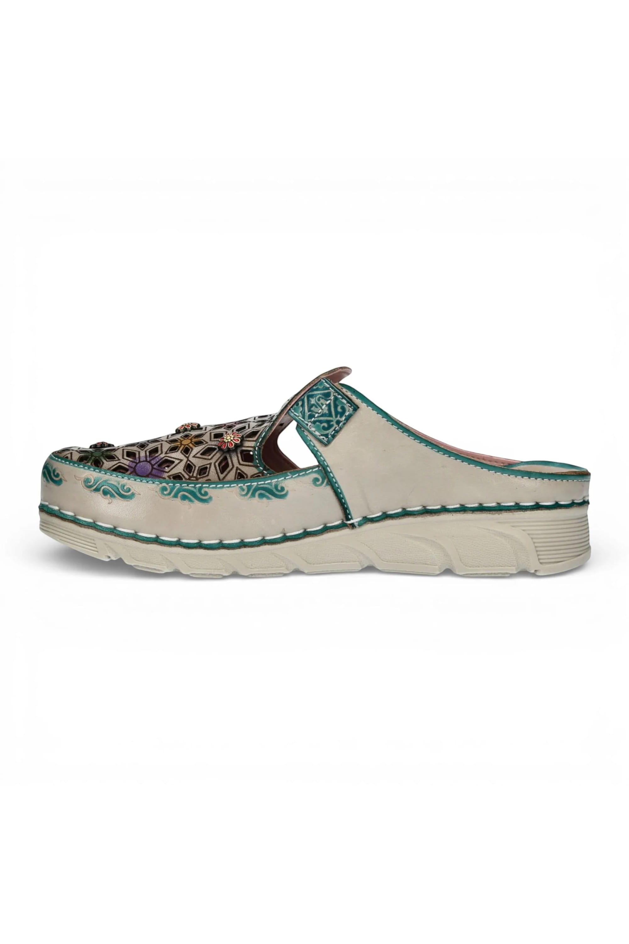 Blue Womens Cushioned Wedge Sandals-DORRY-01, Image 5 of 7