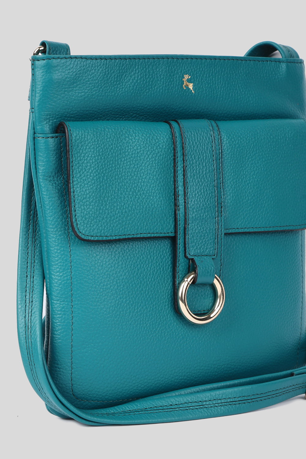 Teal 'Heaven' Real Leather Cross Body Bag, Image 2 of 4