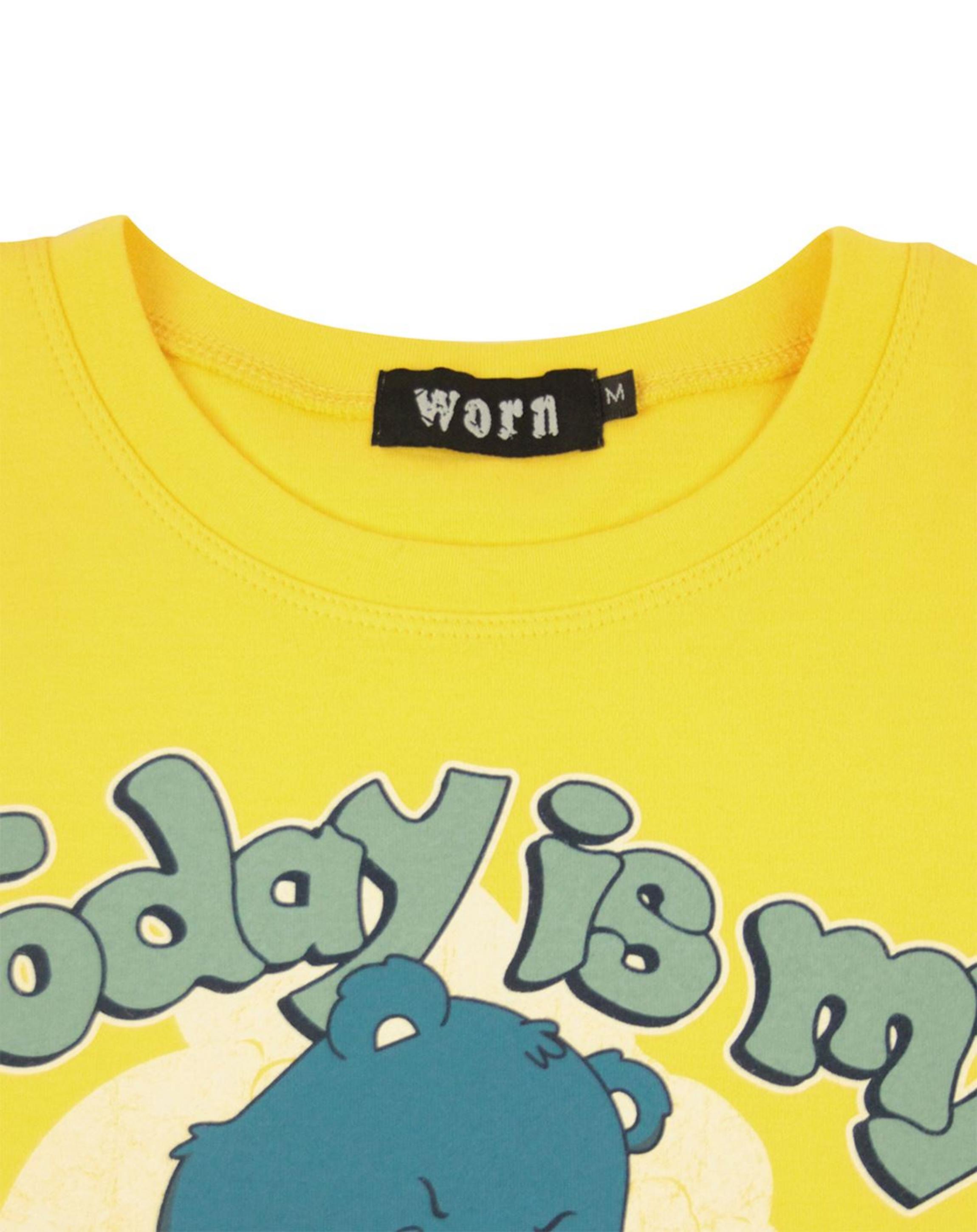 Yellow Care Bears Grumpy Day Women's T-Shirt, Image 4 of 4