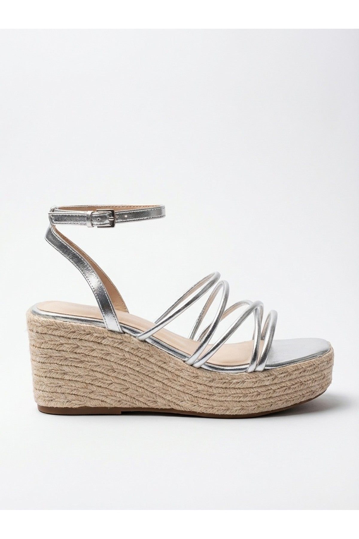 Black Olivia Womens Strappy Espadrille Platform Sandals
