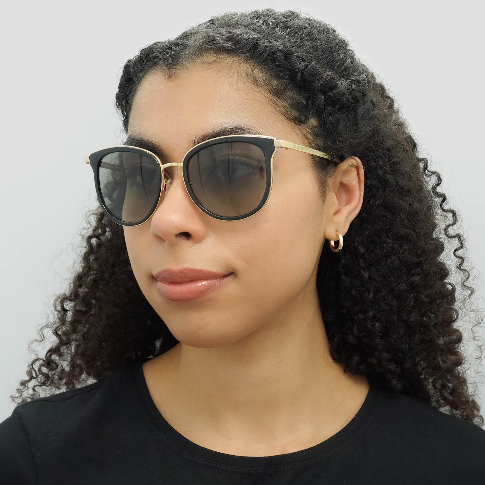 Black Cat Eye Black Gold Grey Gradient Sunglasses, Image 6 of 6