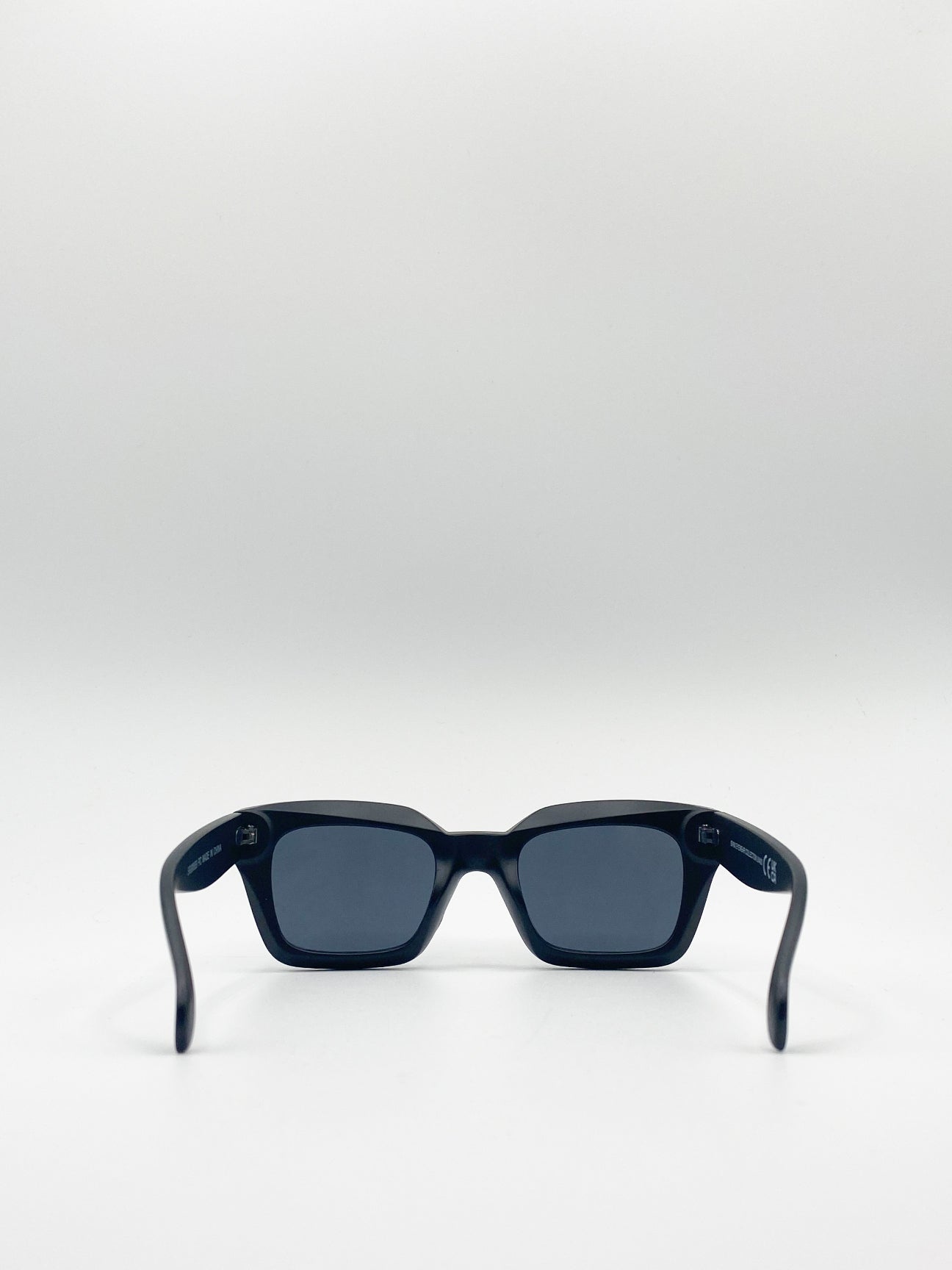 Black SVNX Black Plastic Oversized Frame Square Sunglasses, Image 4 of 4