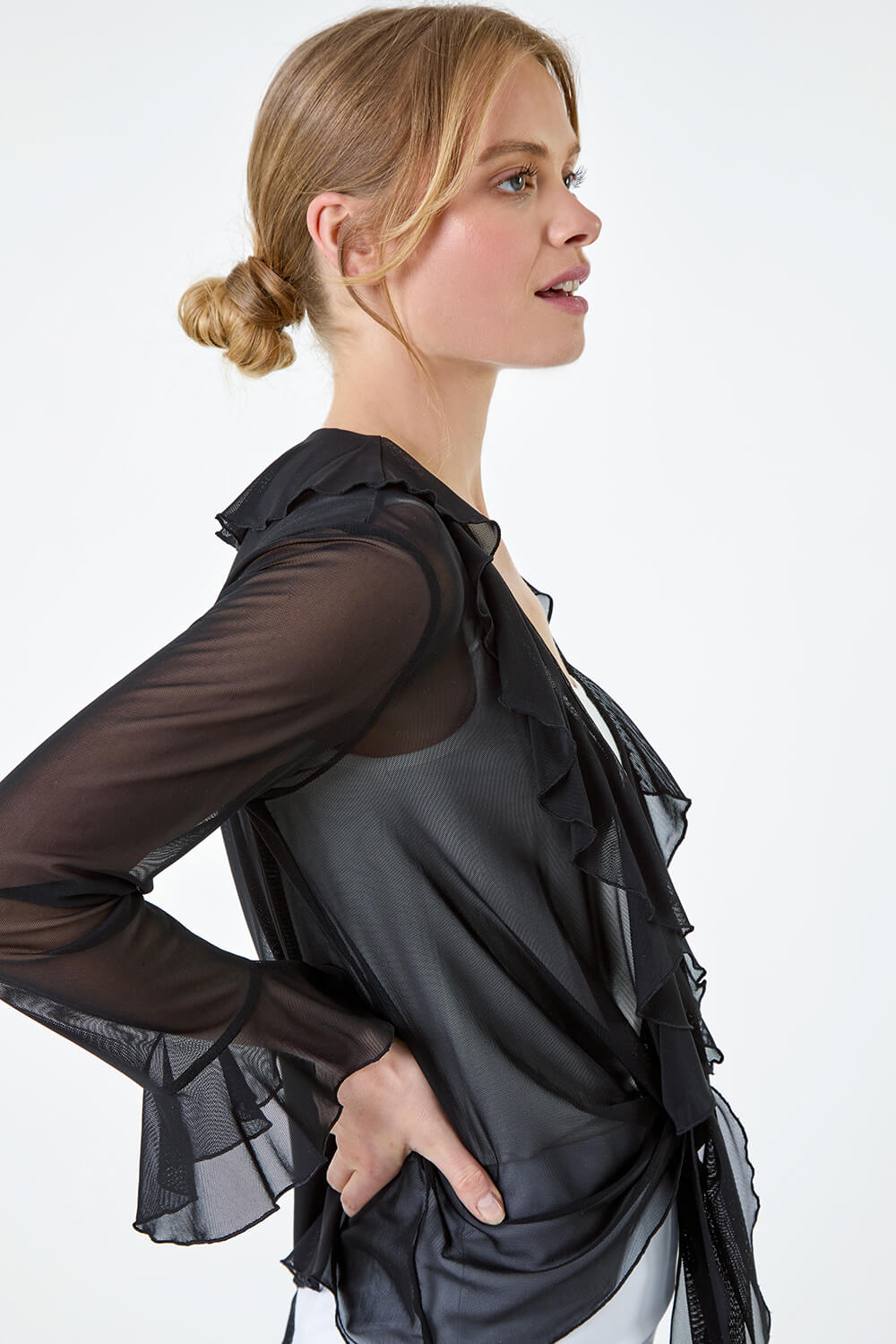 frill mesh top