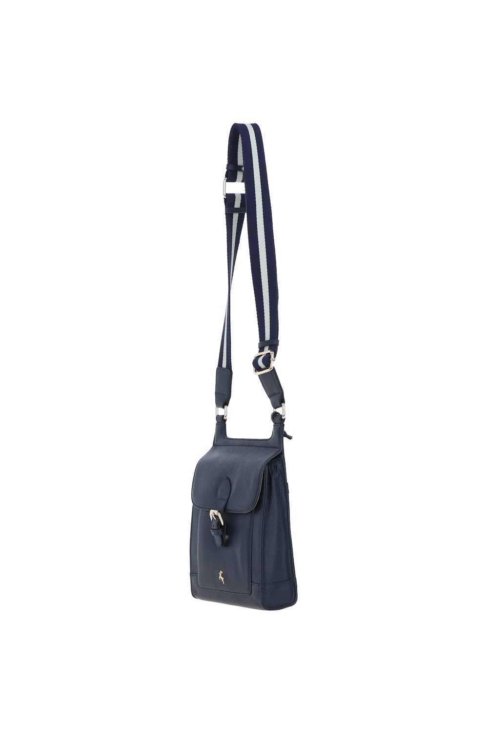 Navy 'Eclisse Cuoio' Real Leather Crossbody Bag, Image 3 of 4