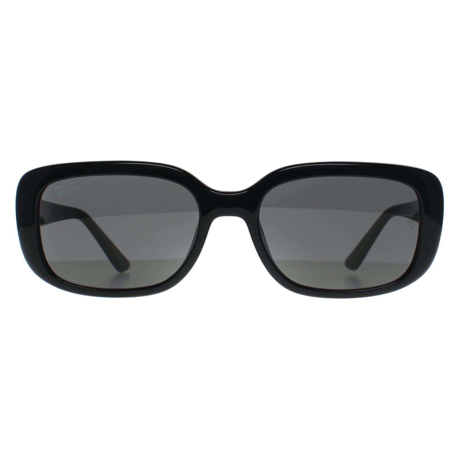 Black Ray-Ban Black Rectangle Polished Black Dark Grey RB4421D Bio Based, Image 1 of 3