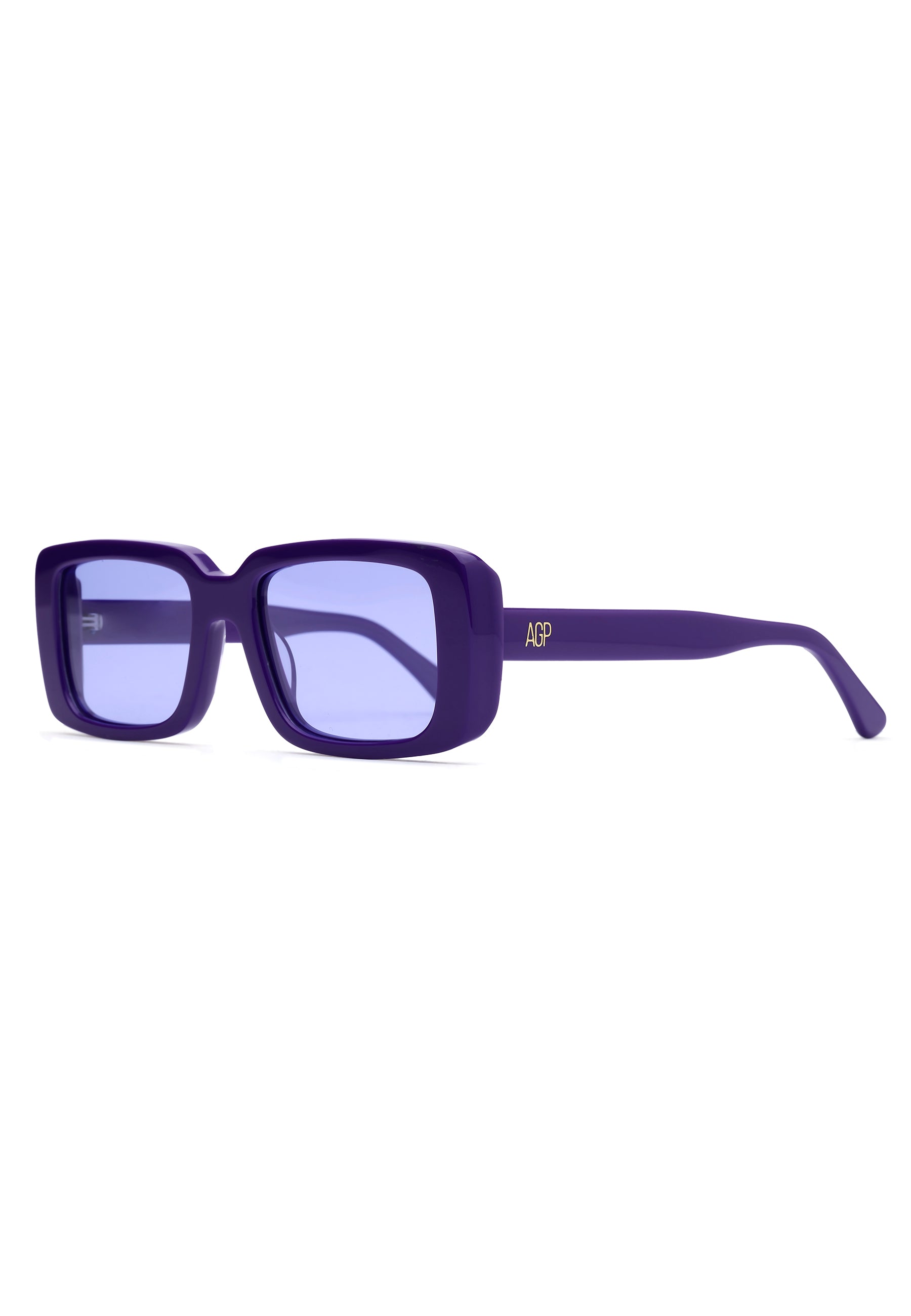 Purple Retro-Inspired Bold Rectangle Sunglasses