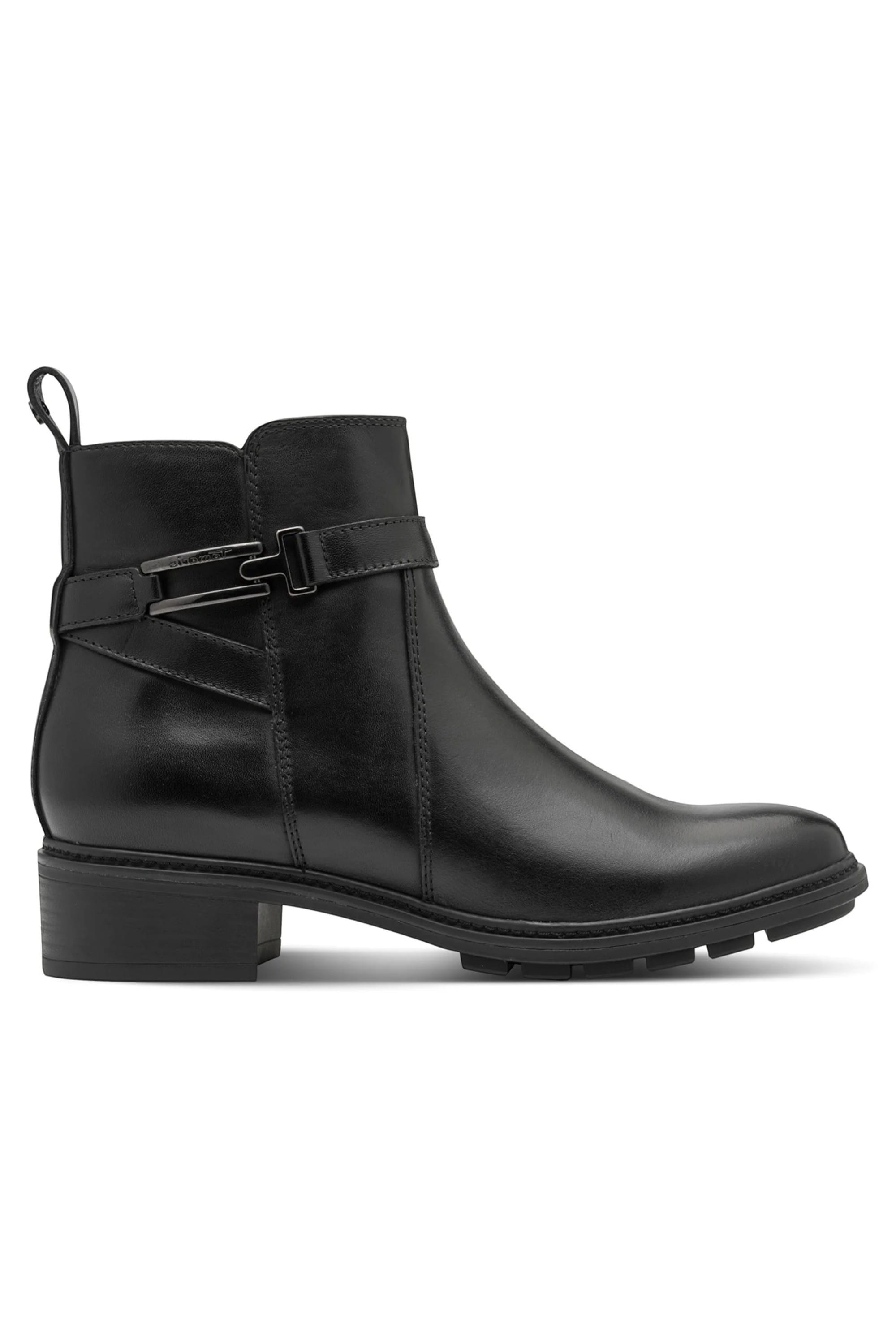 Black Tamaris Black Tamaris Womens Black Buckle Biker Boots, Image 1 of 7
