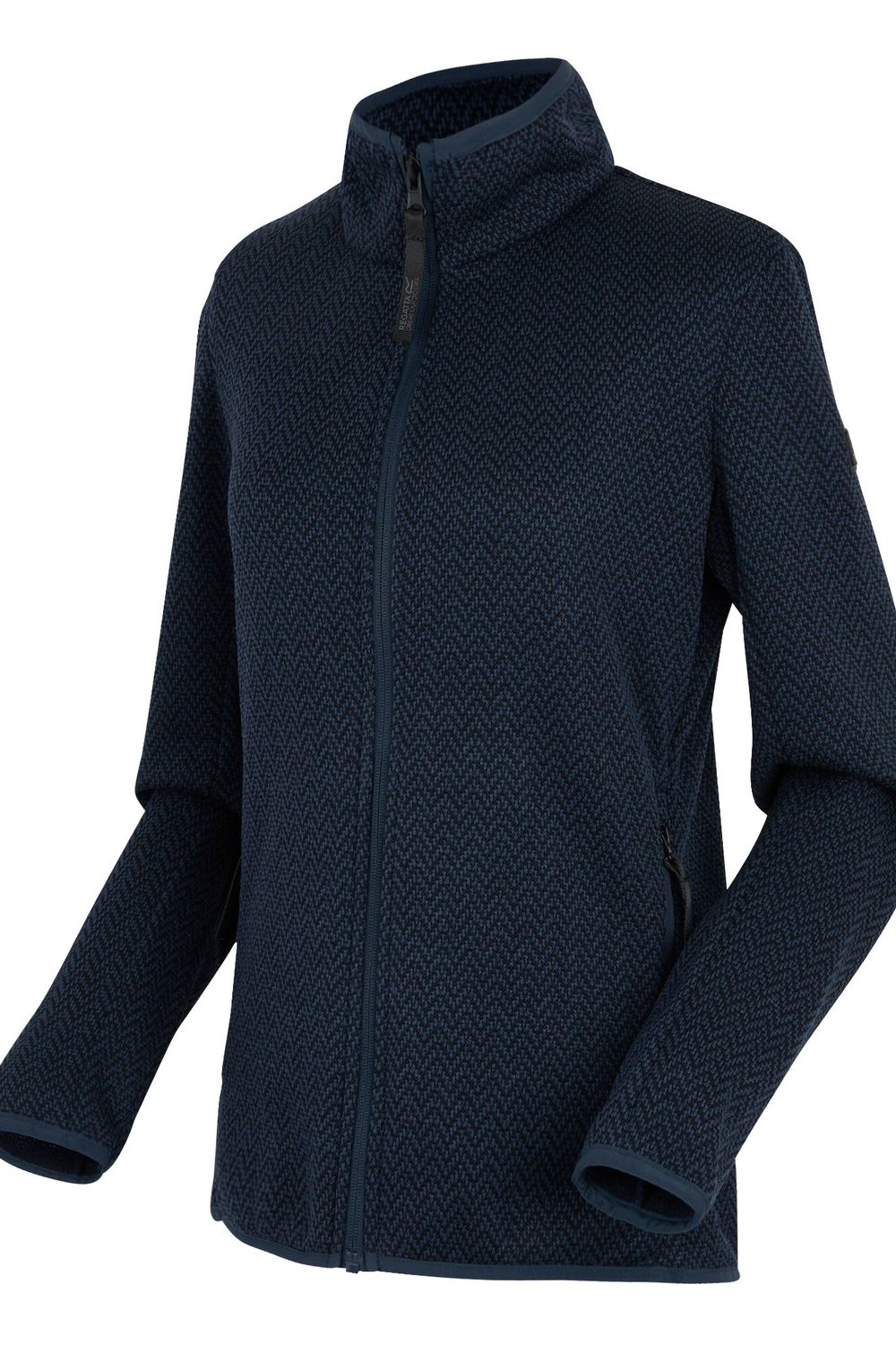 Navy Elzie Full Zip Fleece Jacket, Image 3 of 5