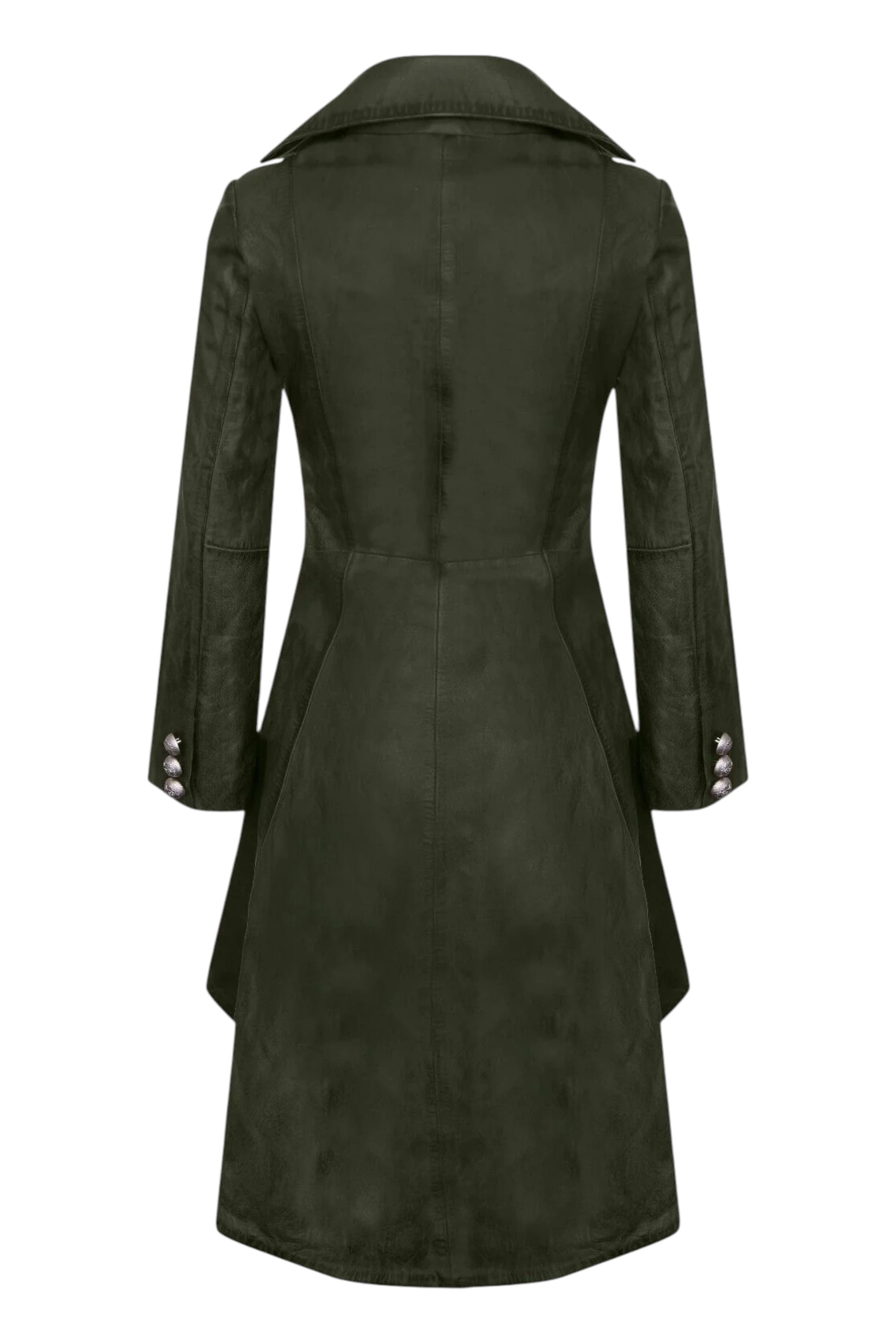 Green Womens Gothic Victorian Coat-Accra, Image 3 of 4