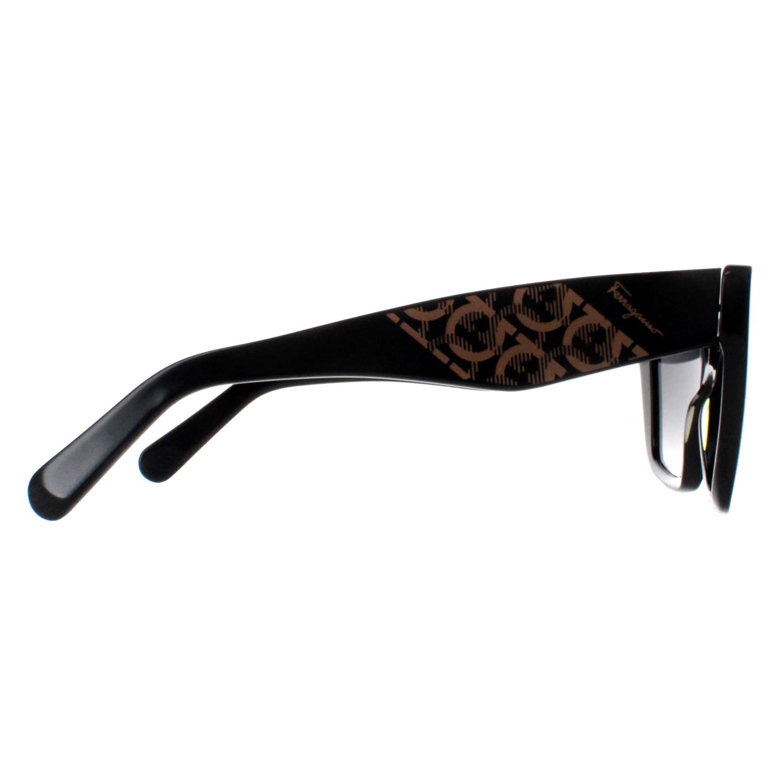 Black Salvatore Ferragamo Black Cat Eye Black Grey Gradient SF1081SE, Image 4 of 4