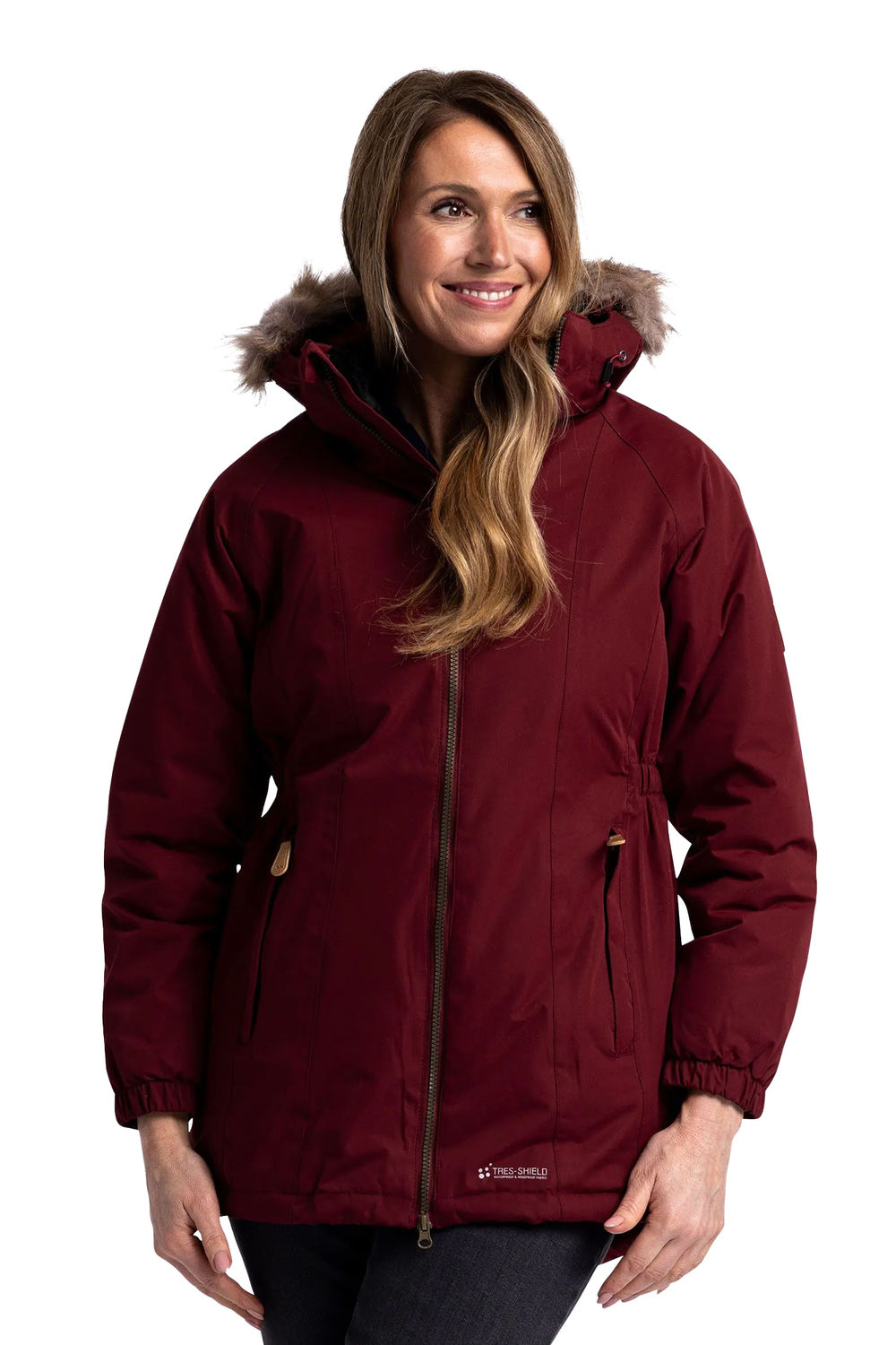 Wine Celebrity Insulated Longline Parka Jacket, Image 3 of 4