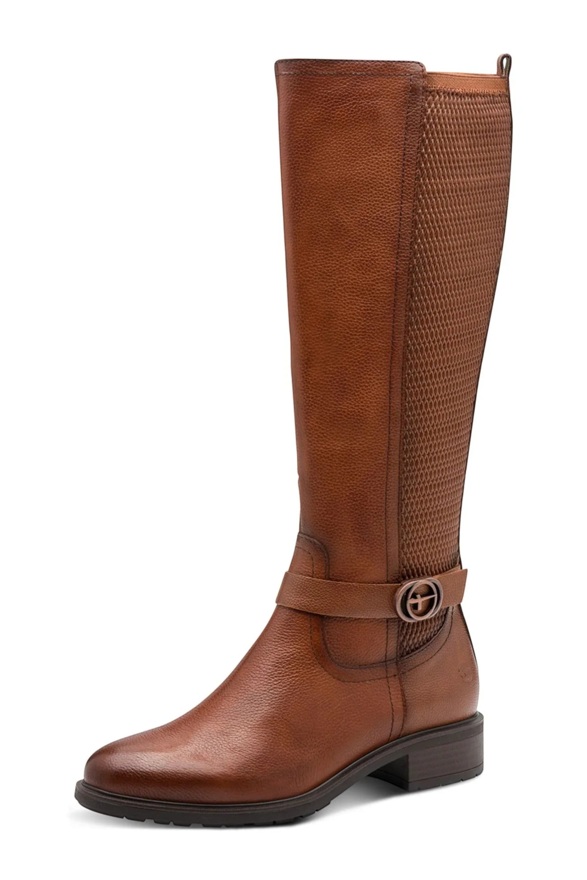 Brown Tamaris Womens Cognac Riding Boots, Image 3 of 8