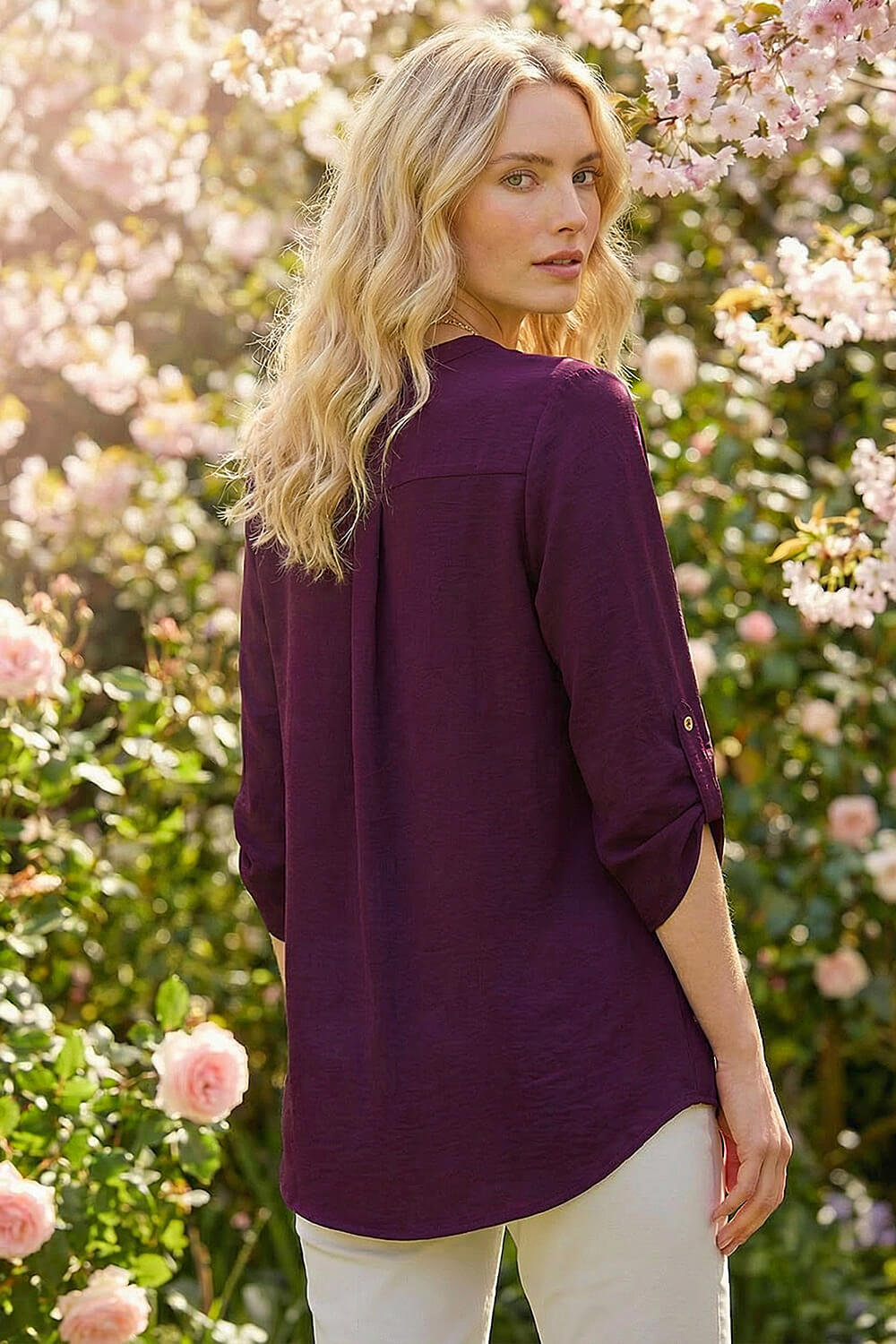 Purple Heart Button Detail Shirt, Image 4 of 4