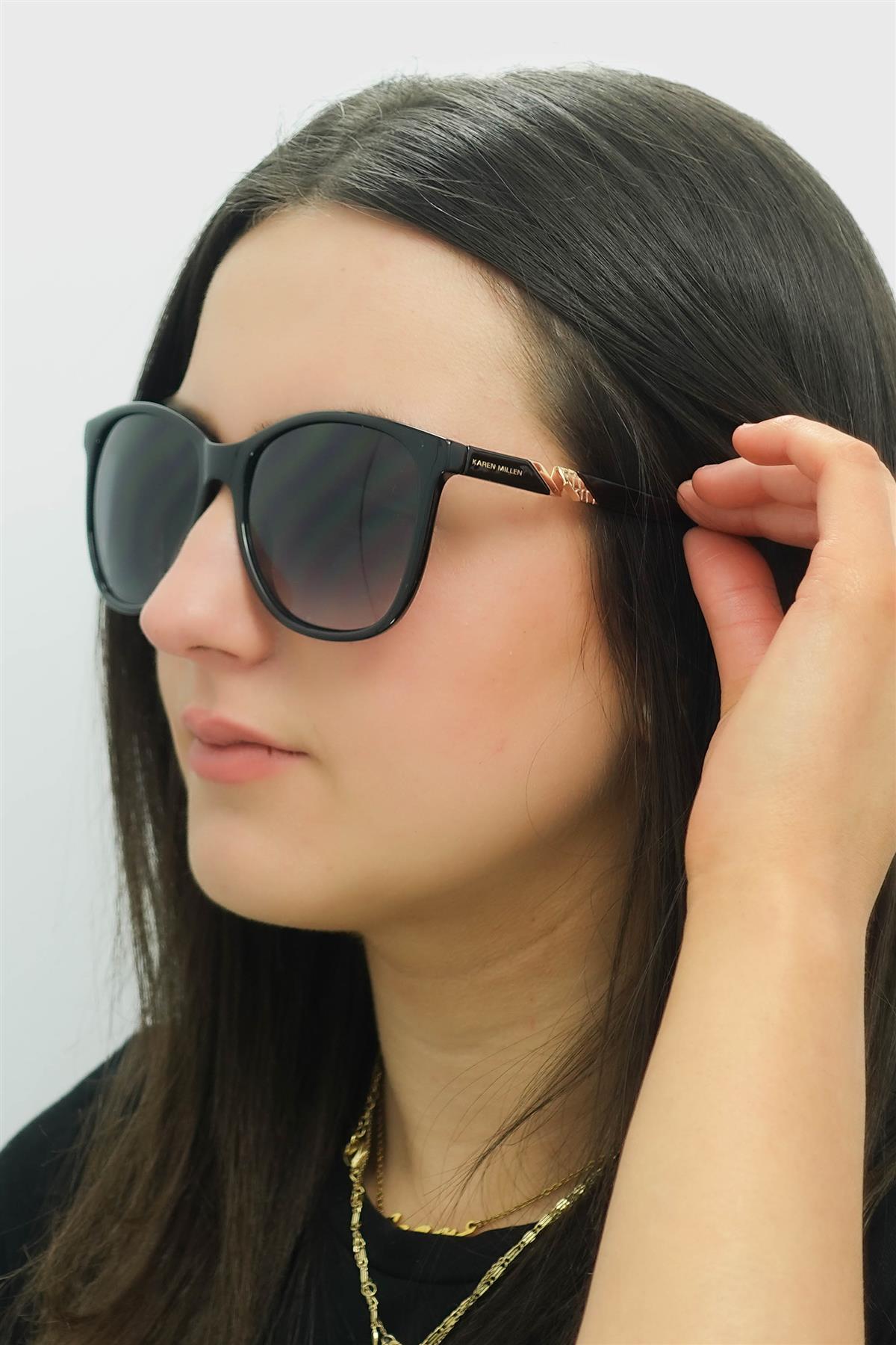 Black Karen Millen Black Round Black Grey KM5057, Image 6 of 6