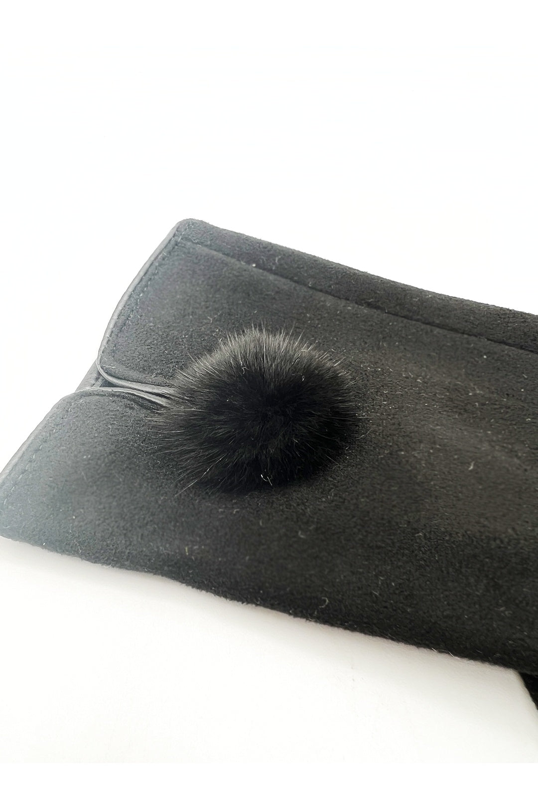 Black Gloves With Pom Pom, Image 5 of 5