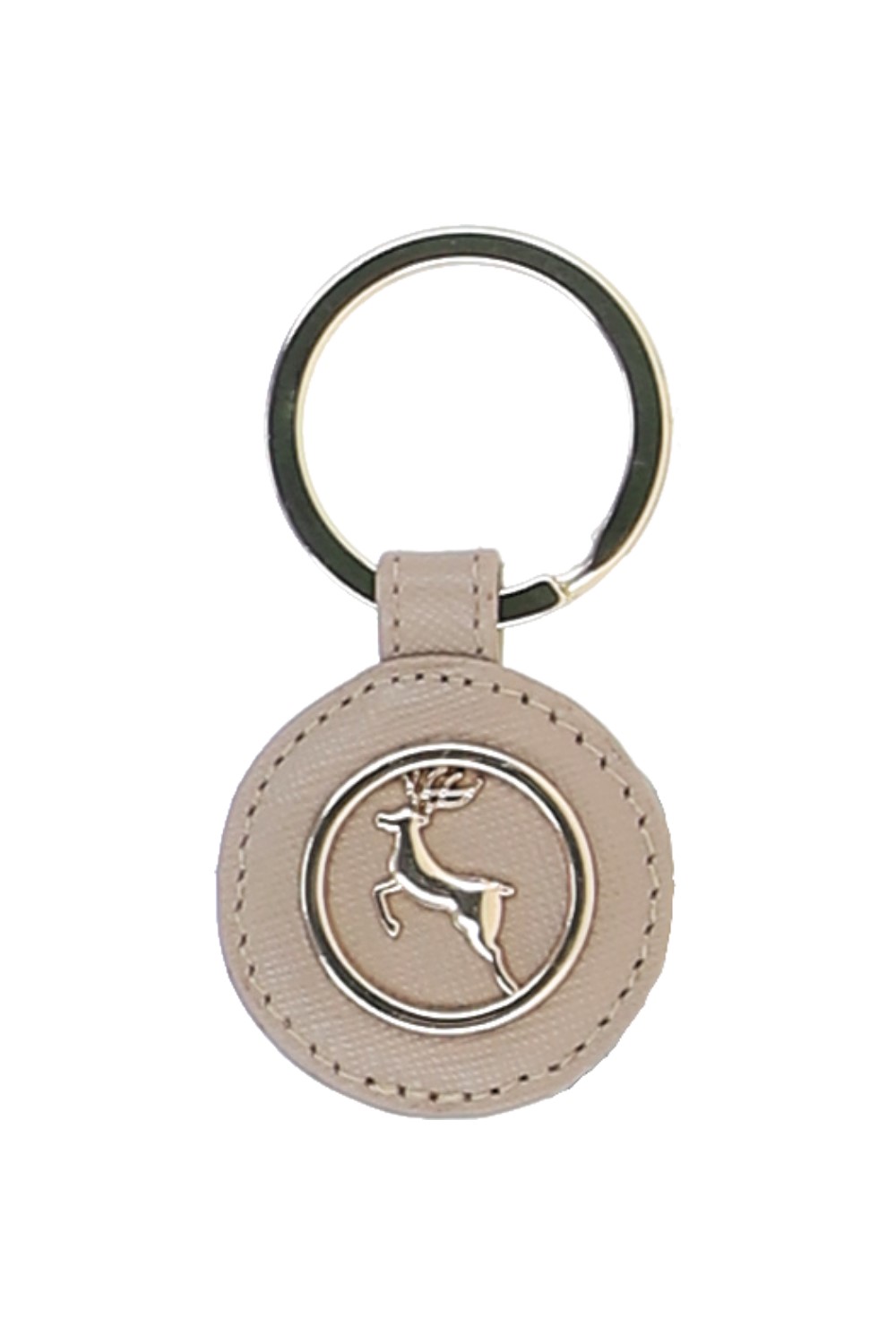 Beige Elegant Real Leather Card Holder & Key Ring Set, Image 4 of 5