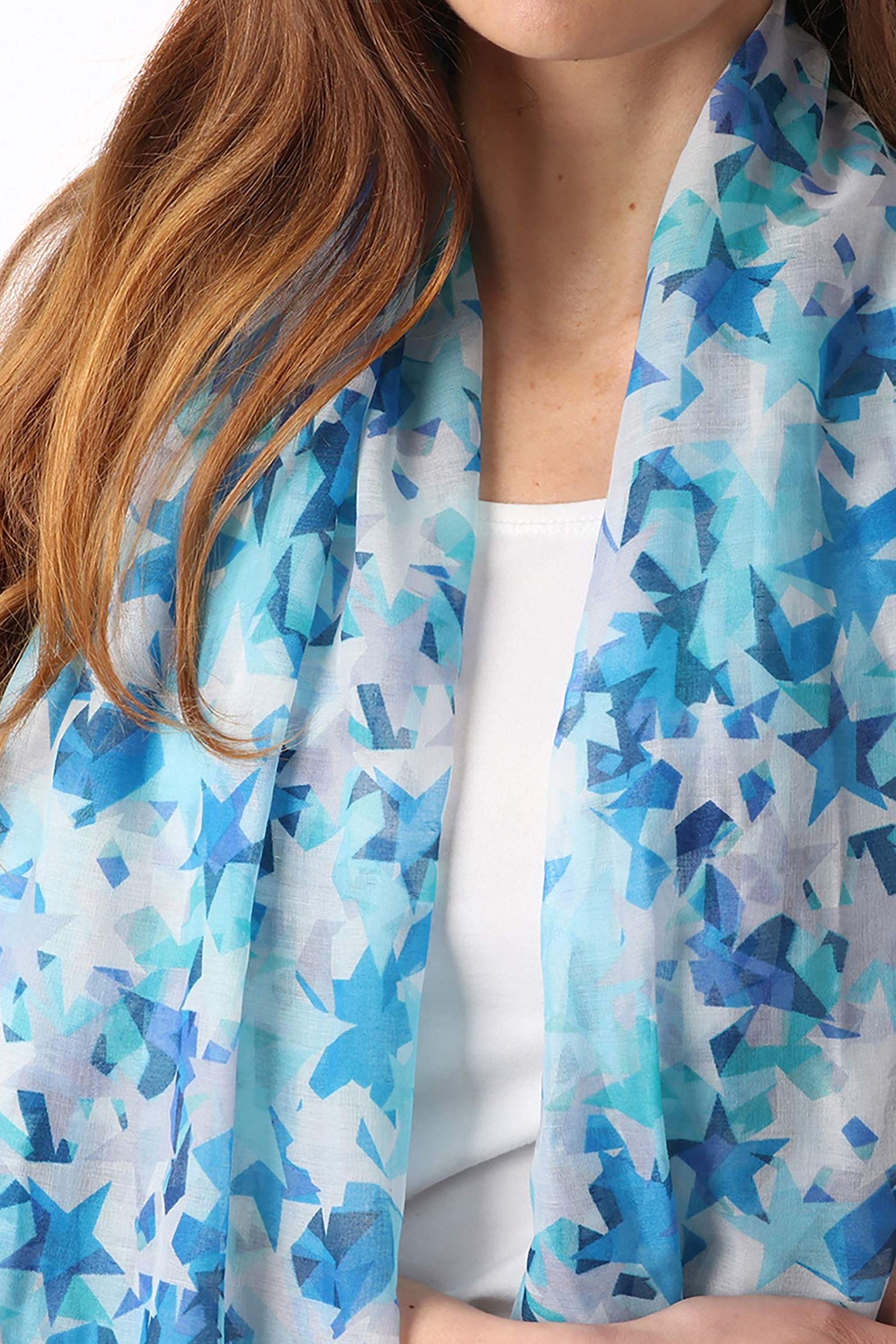 Blue Star Cluster Lightweight Scarf, Image 3 of 3